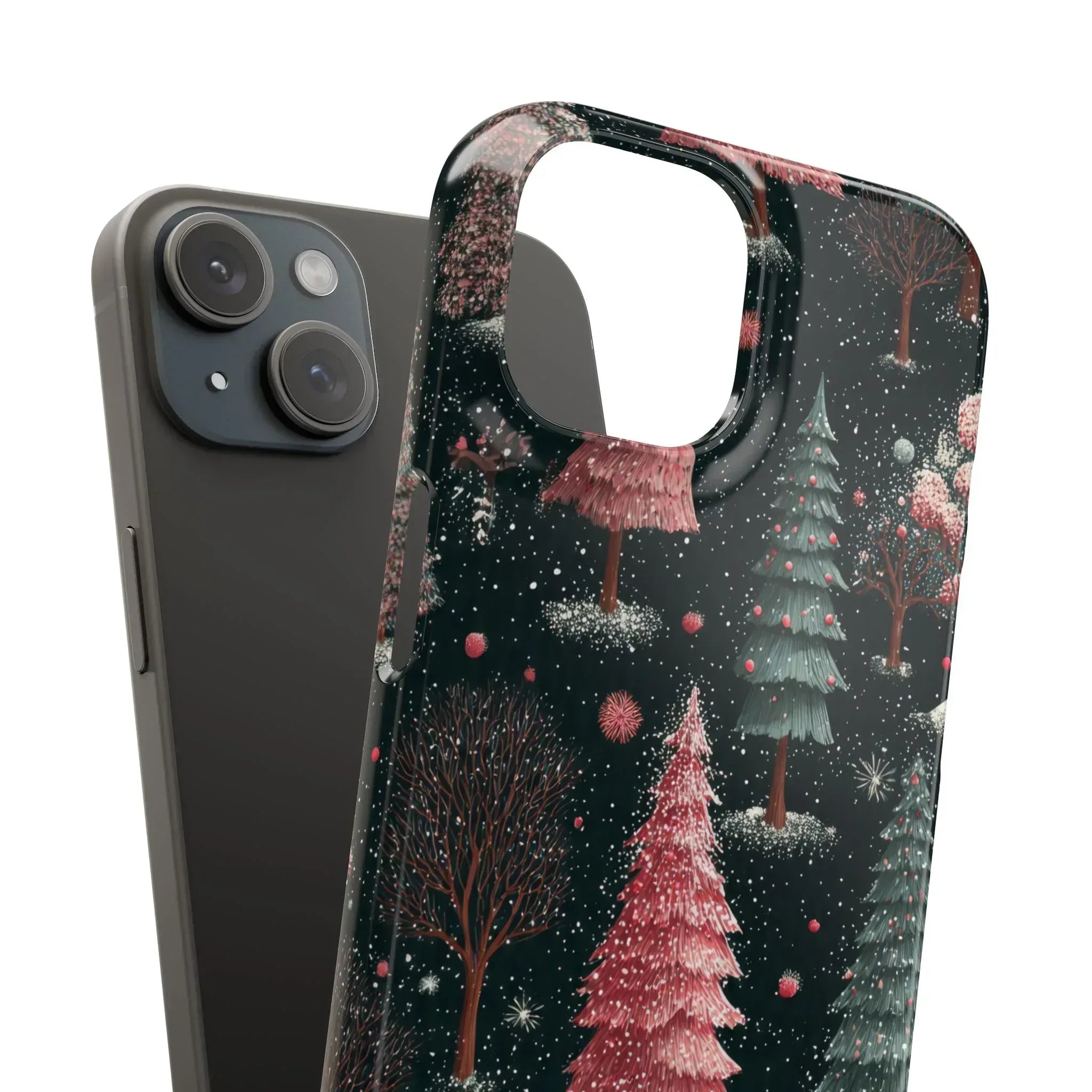 Winter Bloom Forest Phone Case for iPhone 11-17 and Galaxy S20-S25 - KARARMDESIGN