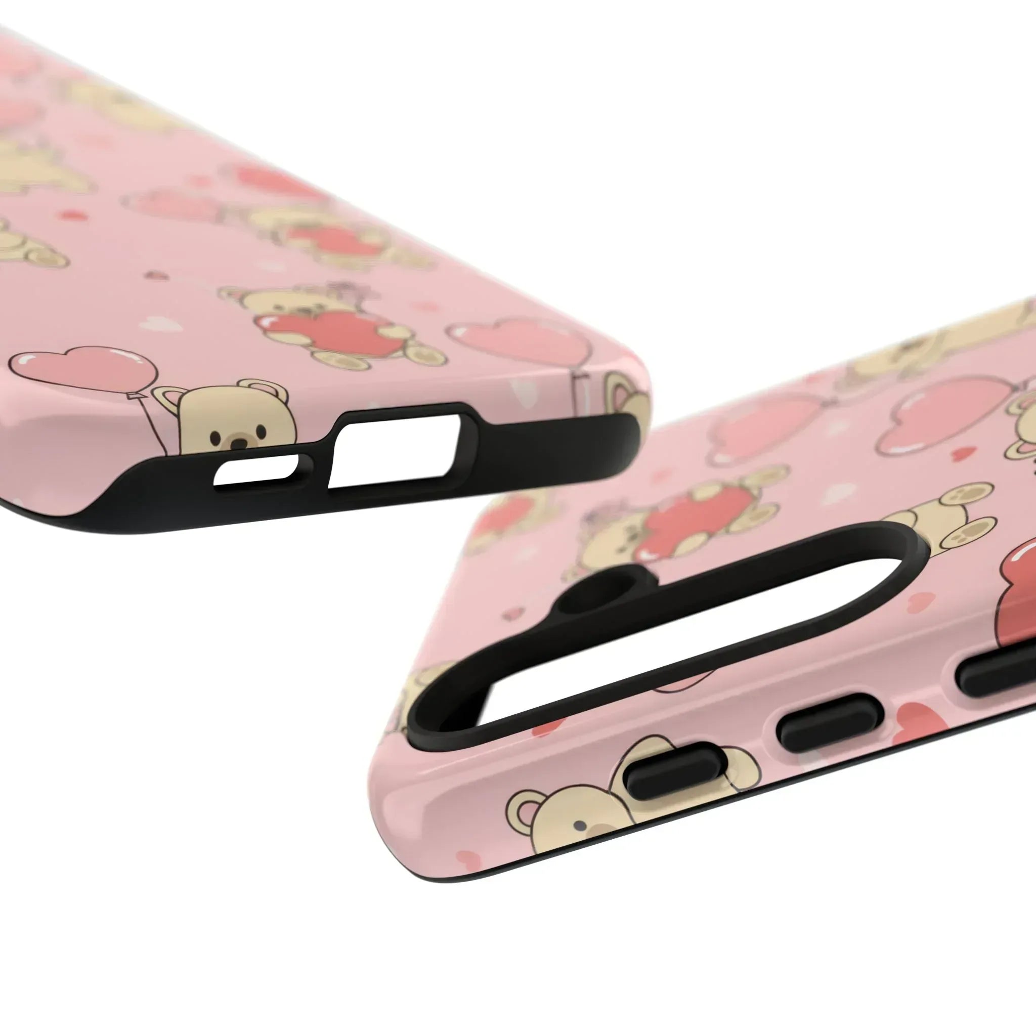 Teddy's Valentine Parade Phone Case for iPhone 11-17 and Galaxy S21-S25 - KARARMDESIGN