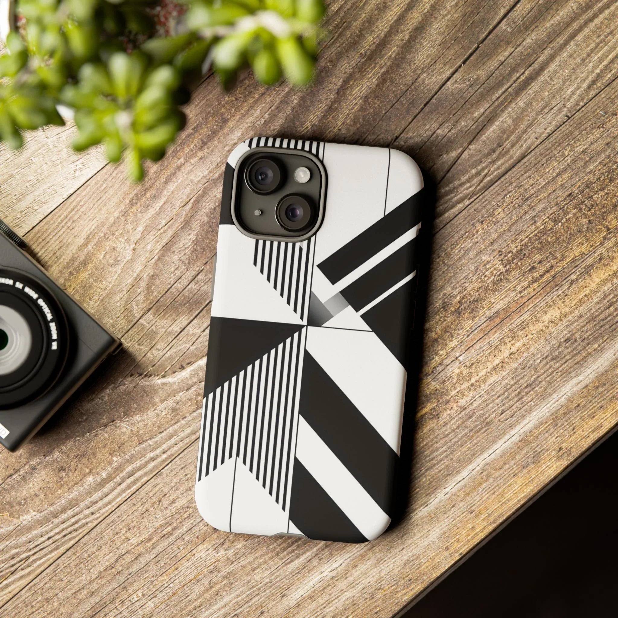 Monochrome Tough Phone Case for iPhone 11-16 and Galaxy S20–S25 - KARARMDESIGN