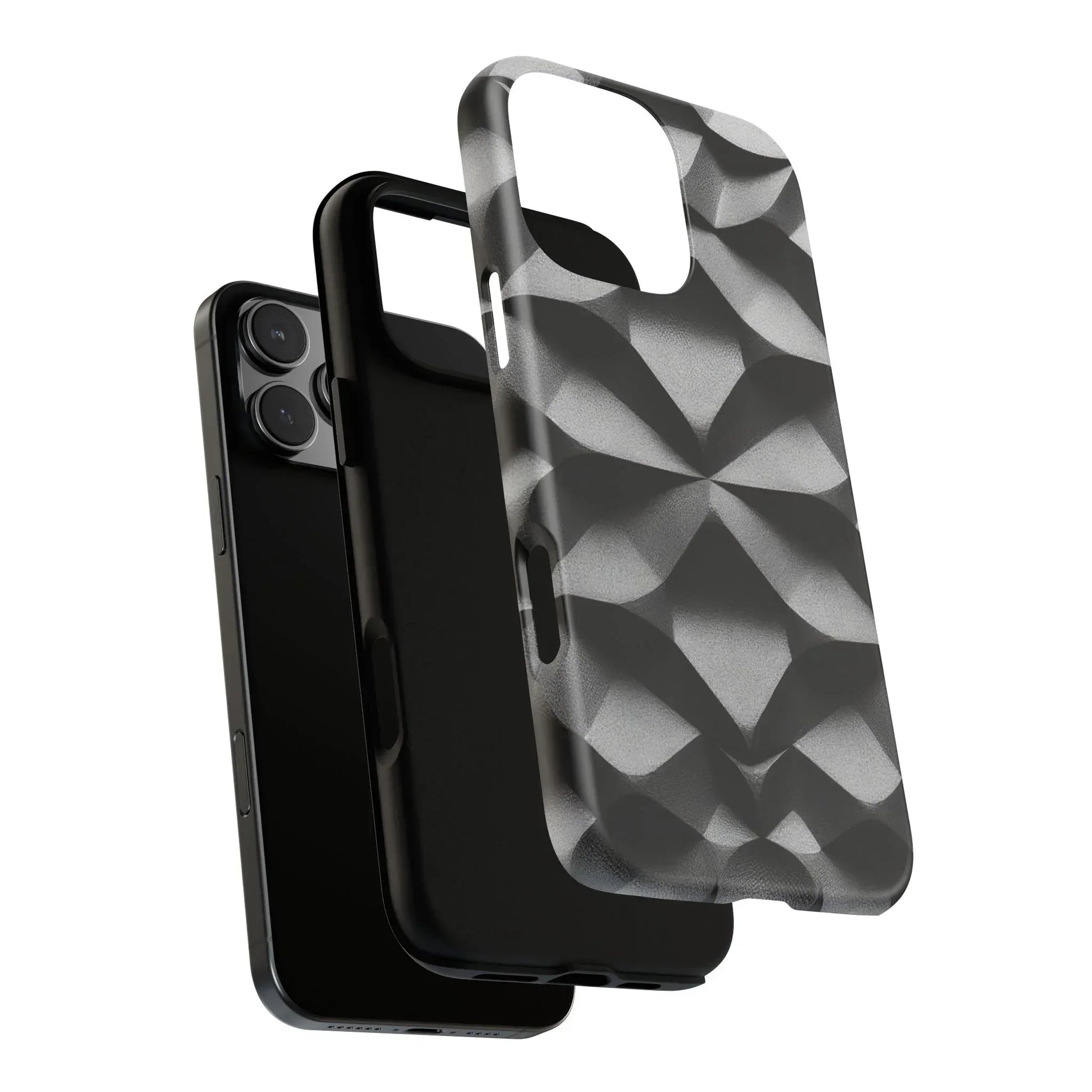 3D Geometric Phone Case for iPhone 8–17 - KARARMDESIGN