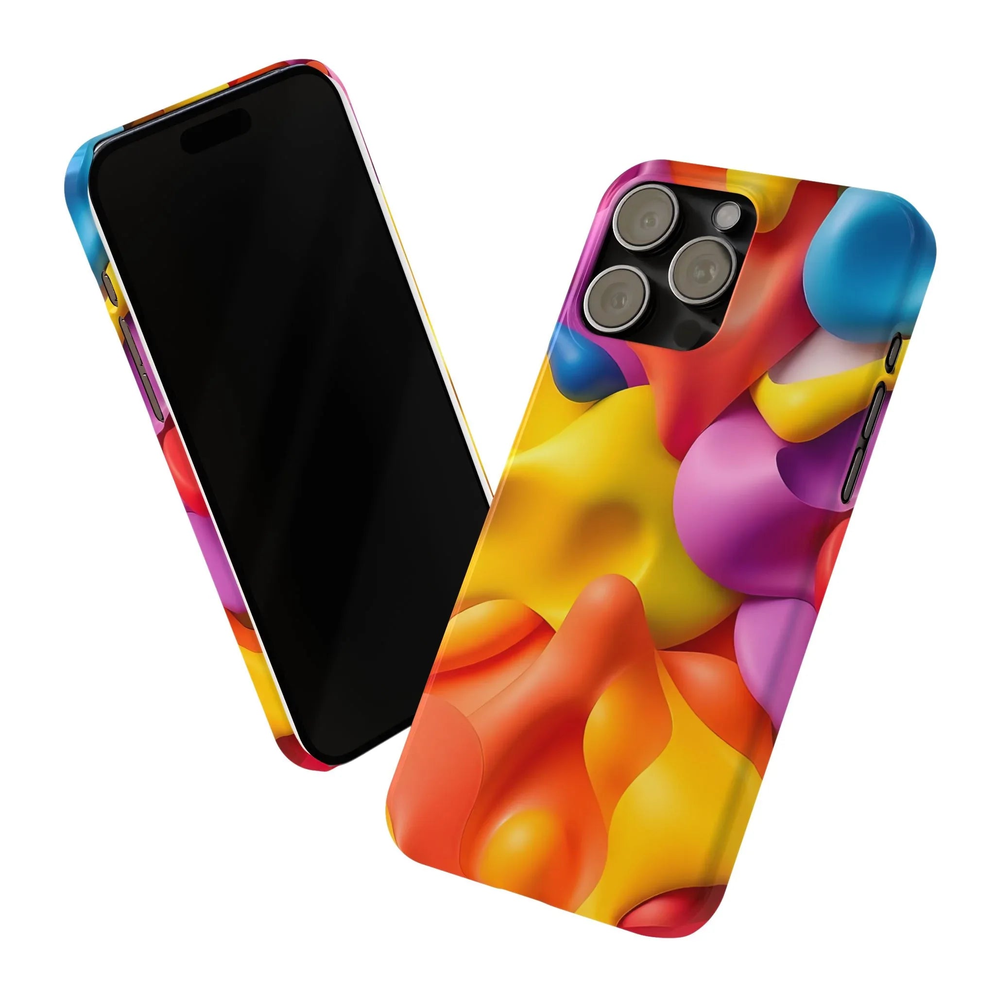 Vibrant Abstract Color Phone Case for iPhone 11-16 - KARARMDESIGN