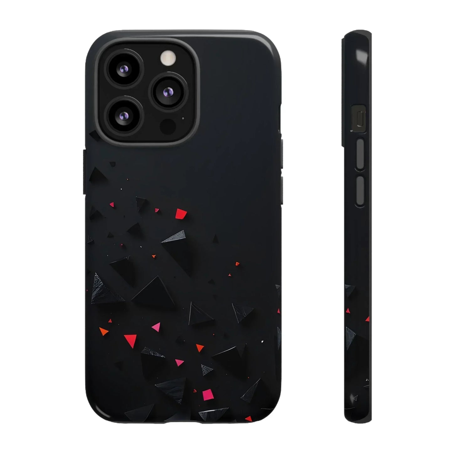 Black and Red Neon Phone Case for iPhone 8-16 and Pixel up to 9 Models - KarArmDesign