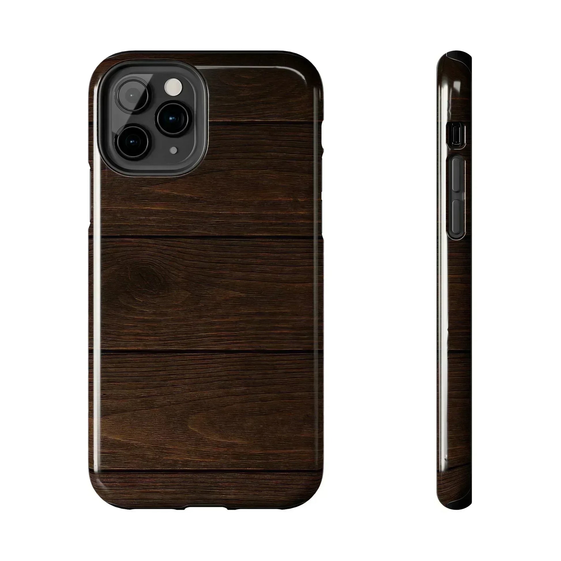 Dark Wood Grain Phone Case for iPhone and Galaxy - KARARMDESIGN