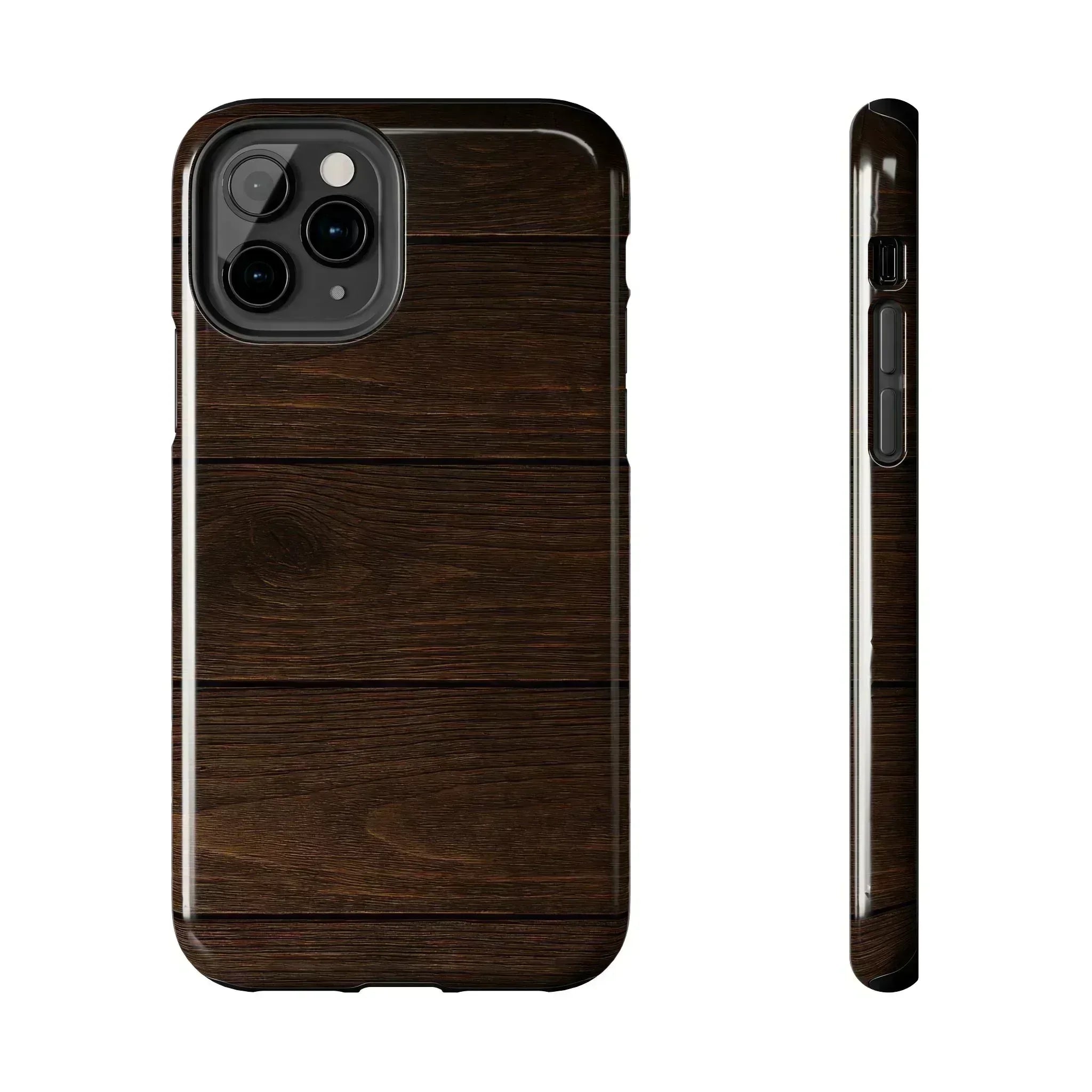 Dark Wood Grain Phone Case for iPhone and Galaxy - KARARMDESIGN