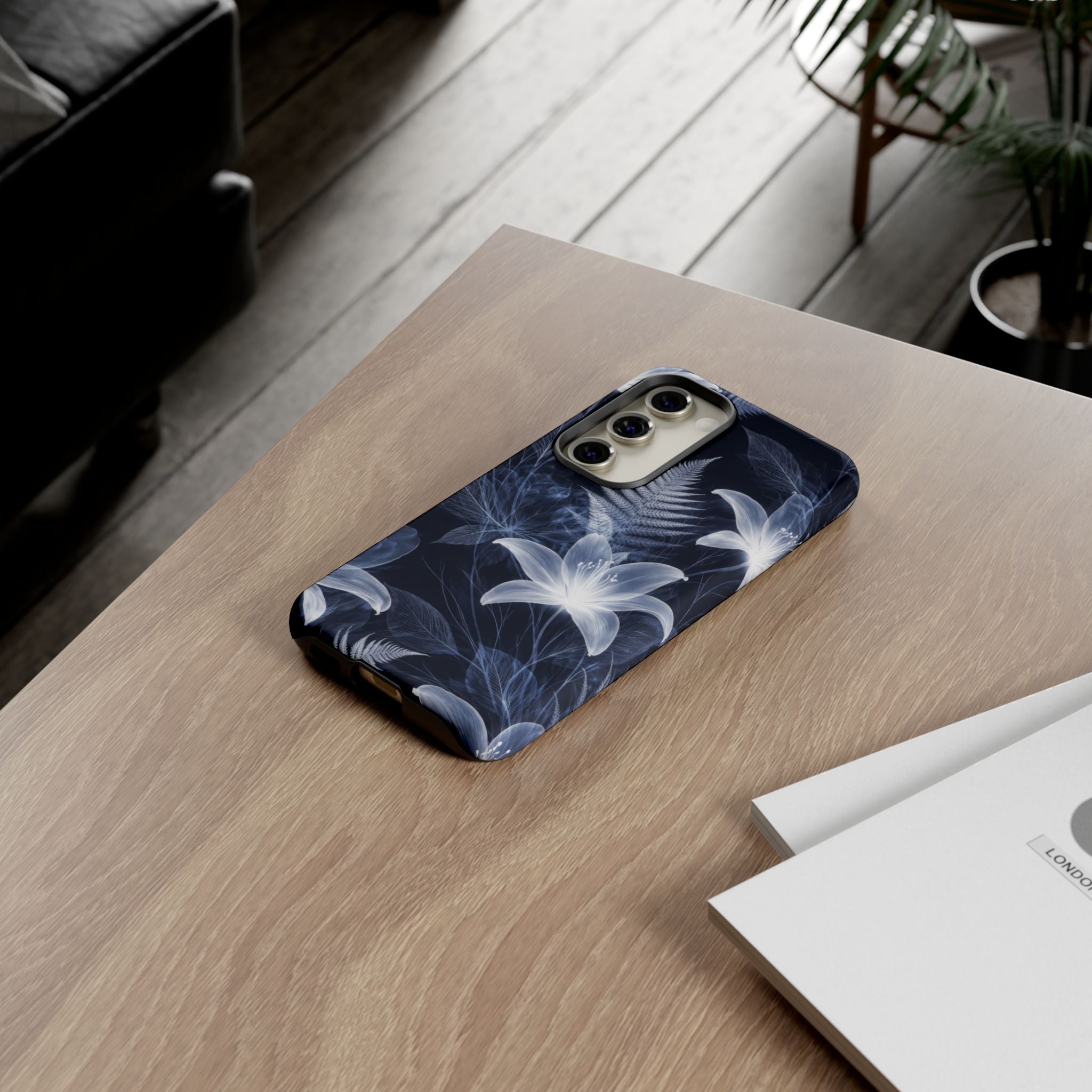 Moonlight Garden Phone Case for iPhone 11-17 and Galaxy S20-S26