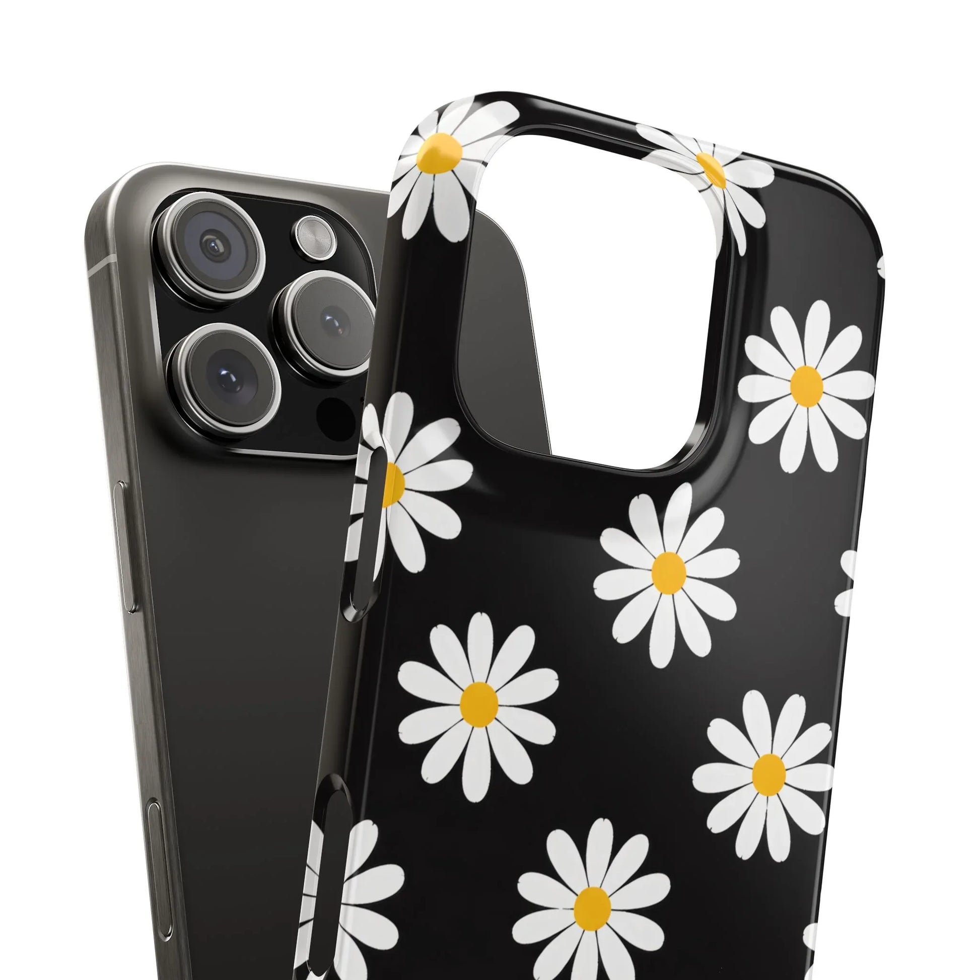 Daisy Charm Phone Case for iPhone 11-17 and Galaxy S20-S25 - KARARMDESIGN