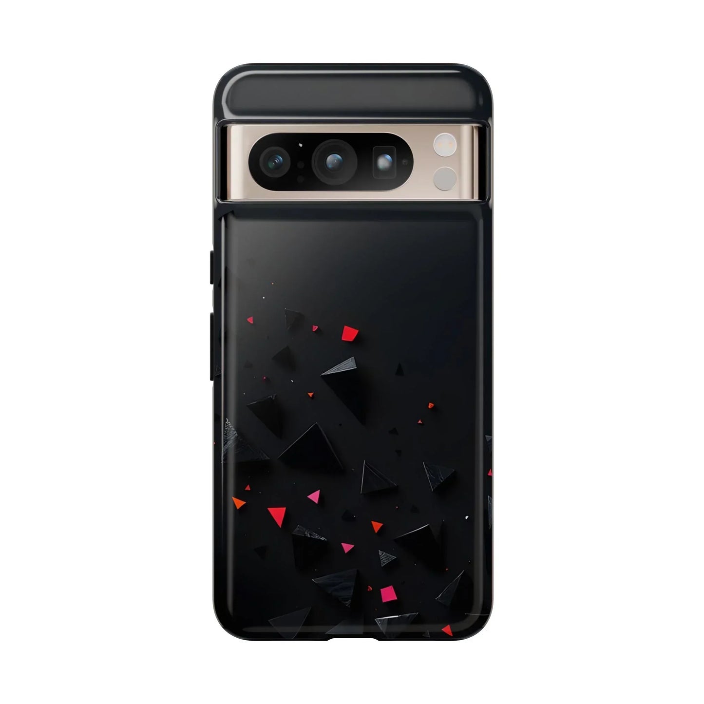 Black and Red Neon Phone Case for iPhone 8-16 and Pixel up to 9 Models - KarArmDesign