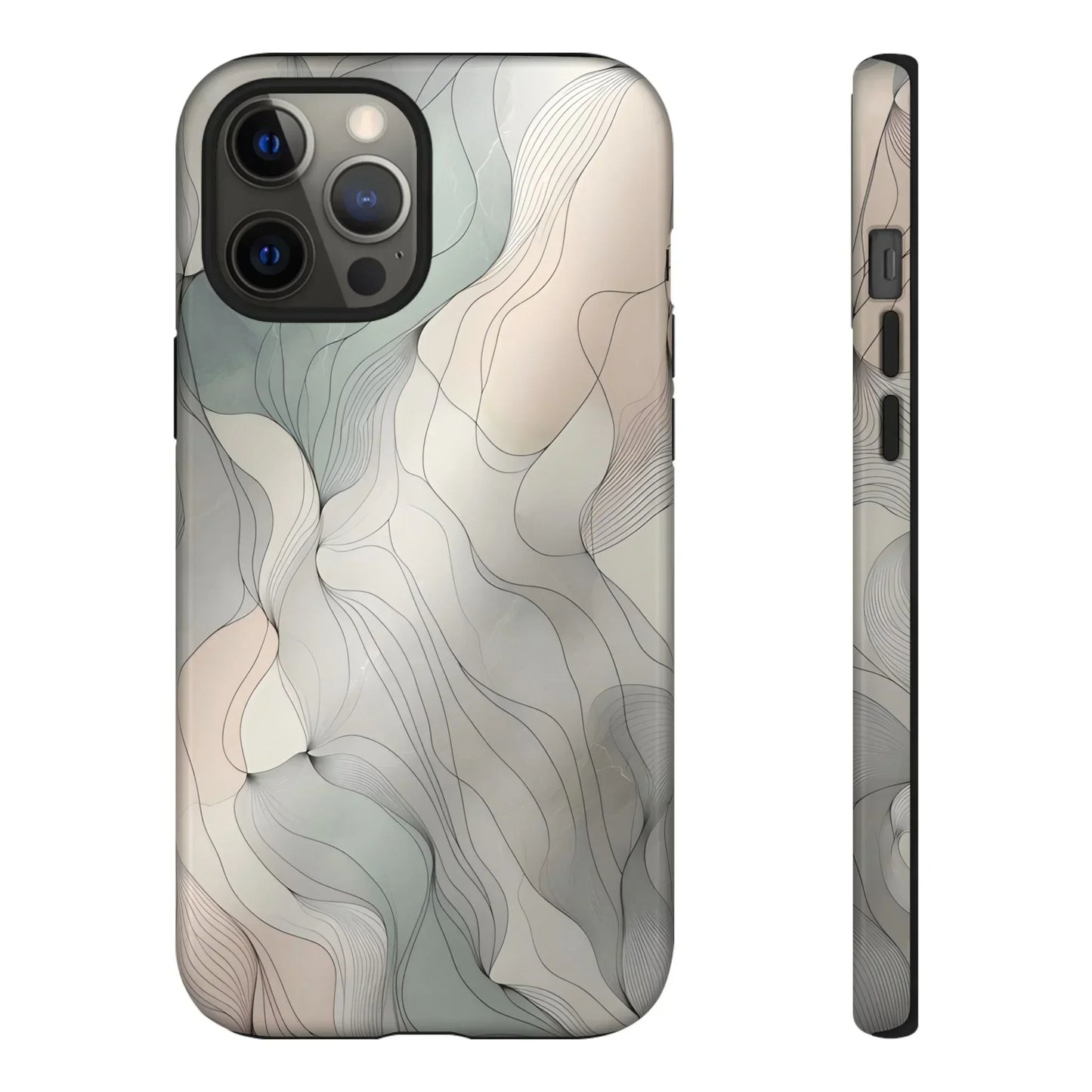 Pastel Wave Phone Case – Minimalist Design for iPhone & Pixel - KarArmDesign