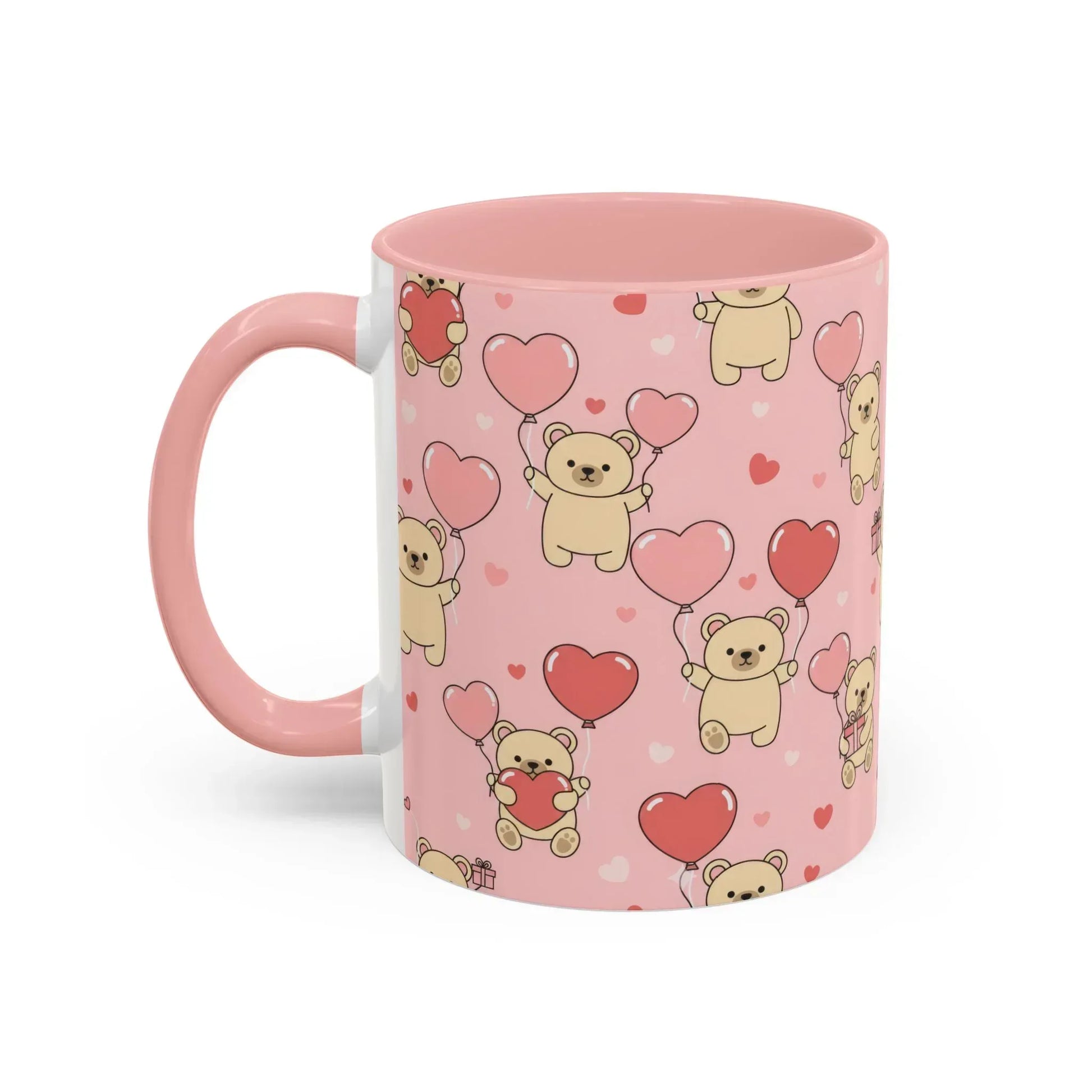 Teddy's Valentine Parade Mug - Accent Coffee Mug (11, 15oz) - KARARMDESIGN