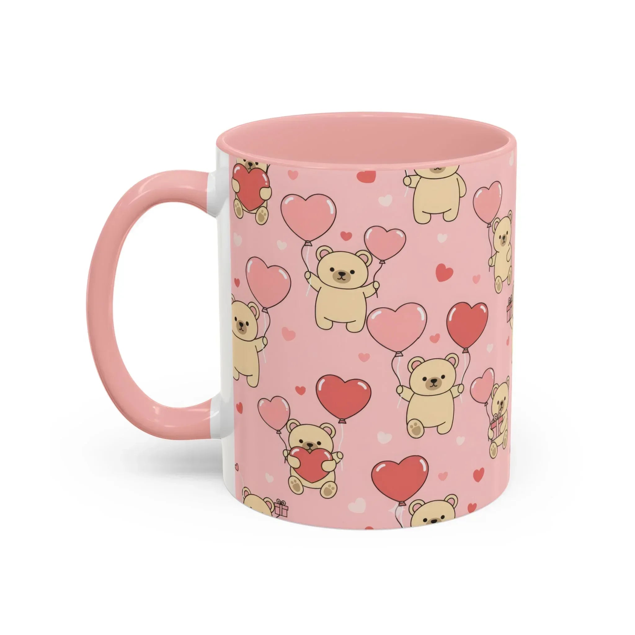 Teddy's Valentine Parade Mug - Accent Coffee Mug (11, 15oz) - KARARMDESIGN