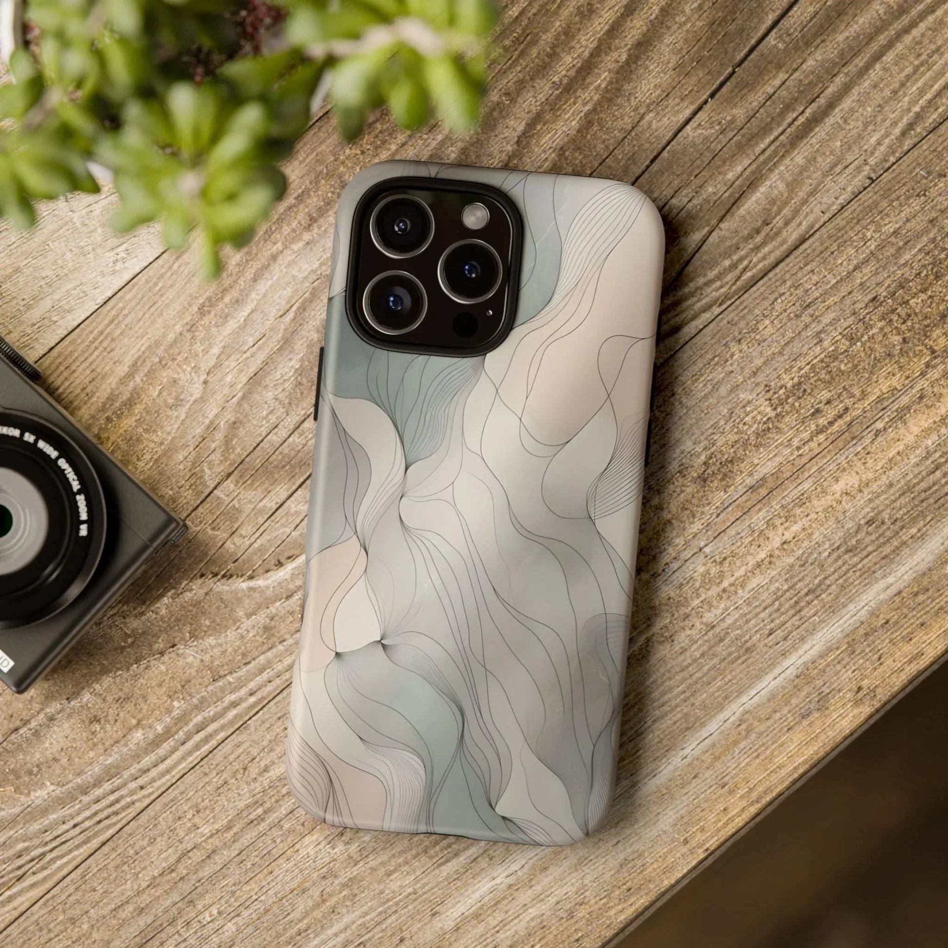 Pastel Wave Phone Case – Minimalist Design for iPhone & Pixel - KARARMDESIGN
