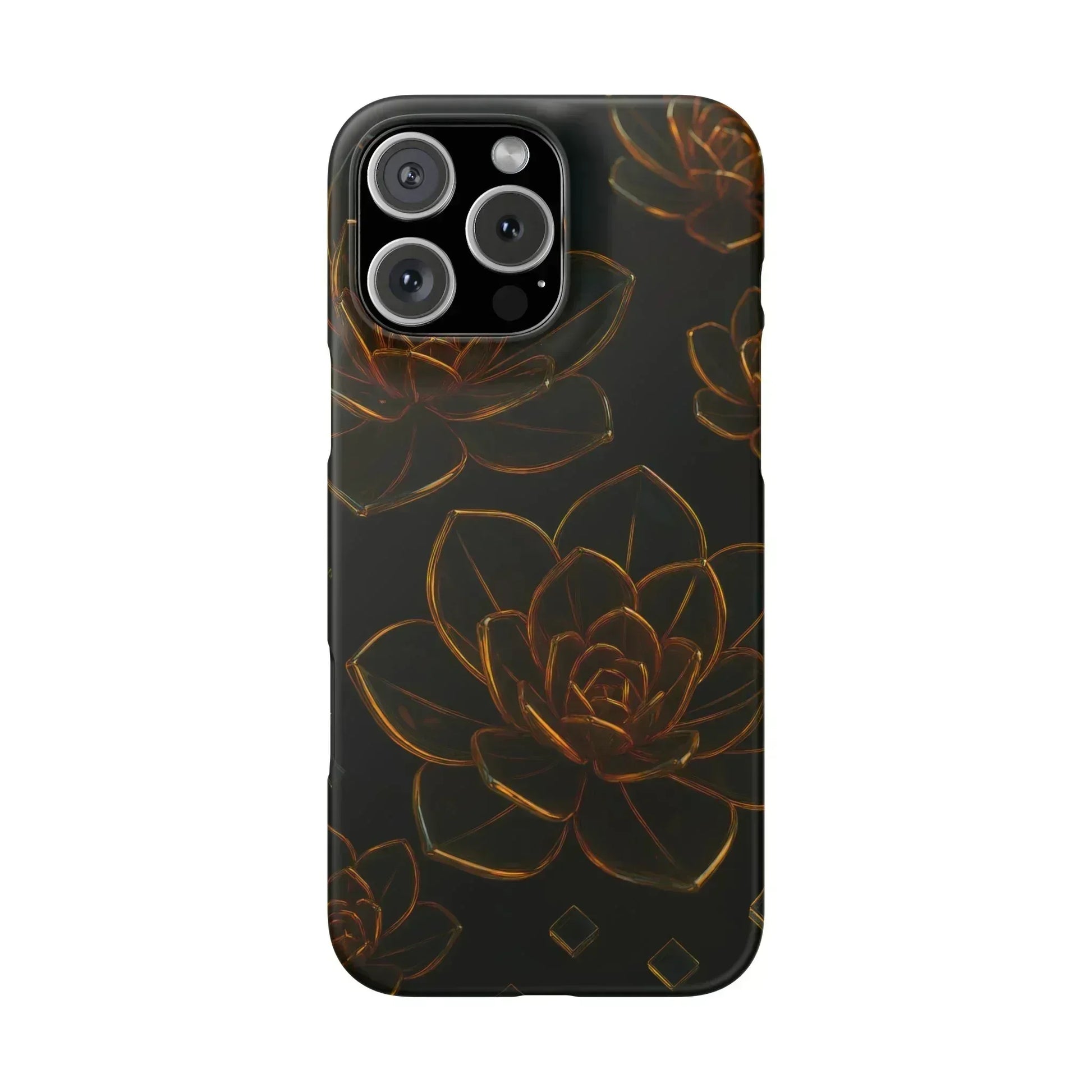 Glass Flower Phone Case for iPhone 8-16 and Galaxy S20-S24 - KARARMDESIGN