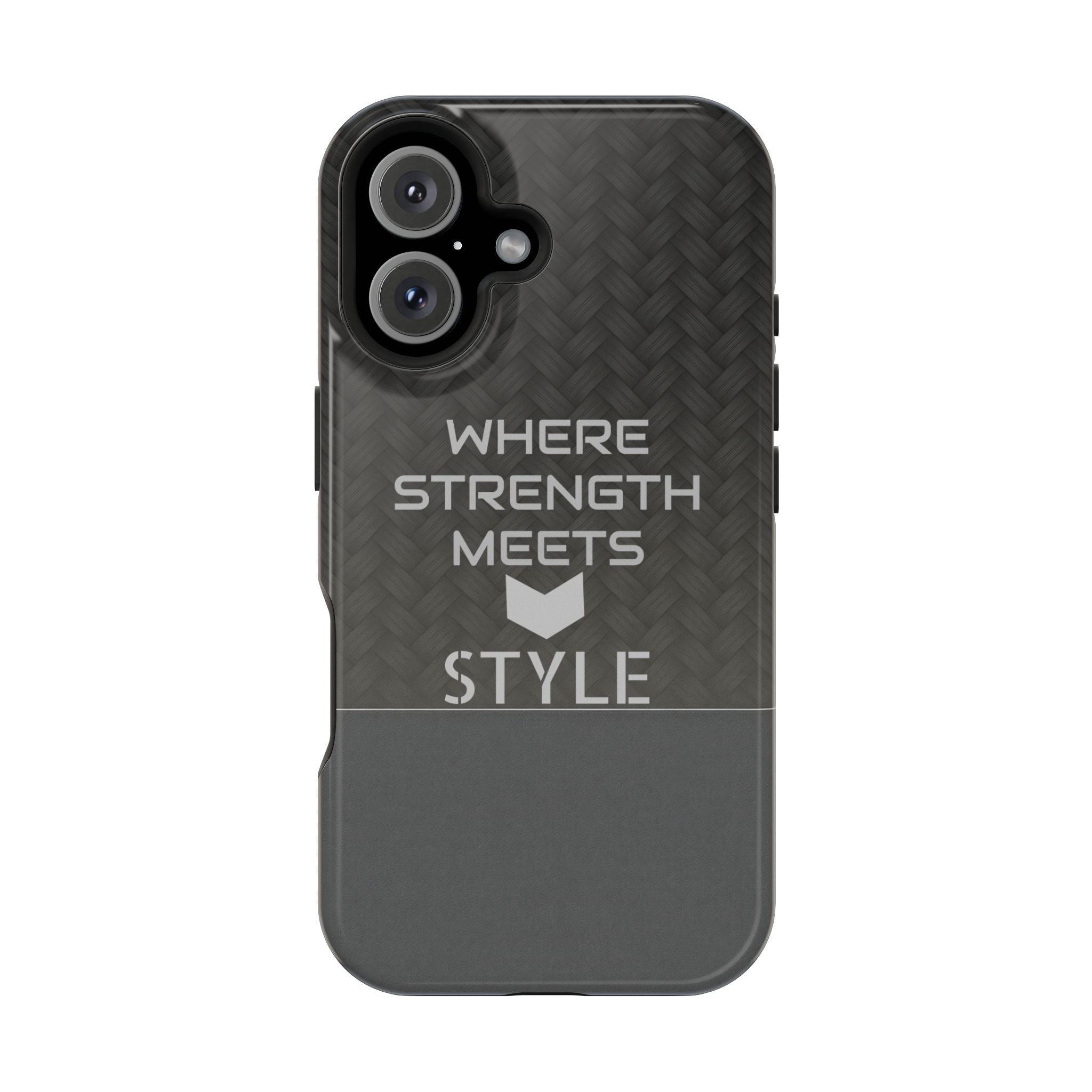 Gray Carbon Phone Case for iPhone 12-16 and Galaxy S21-S22