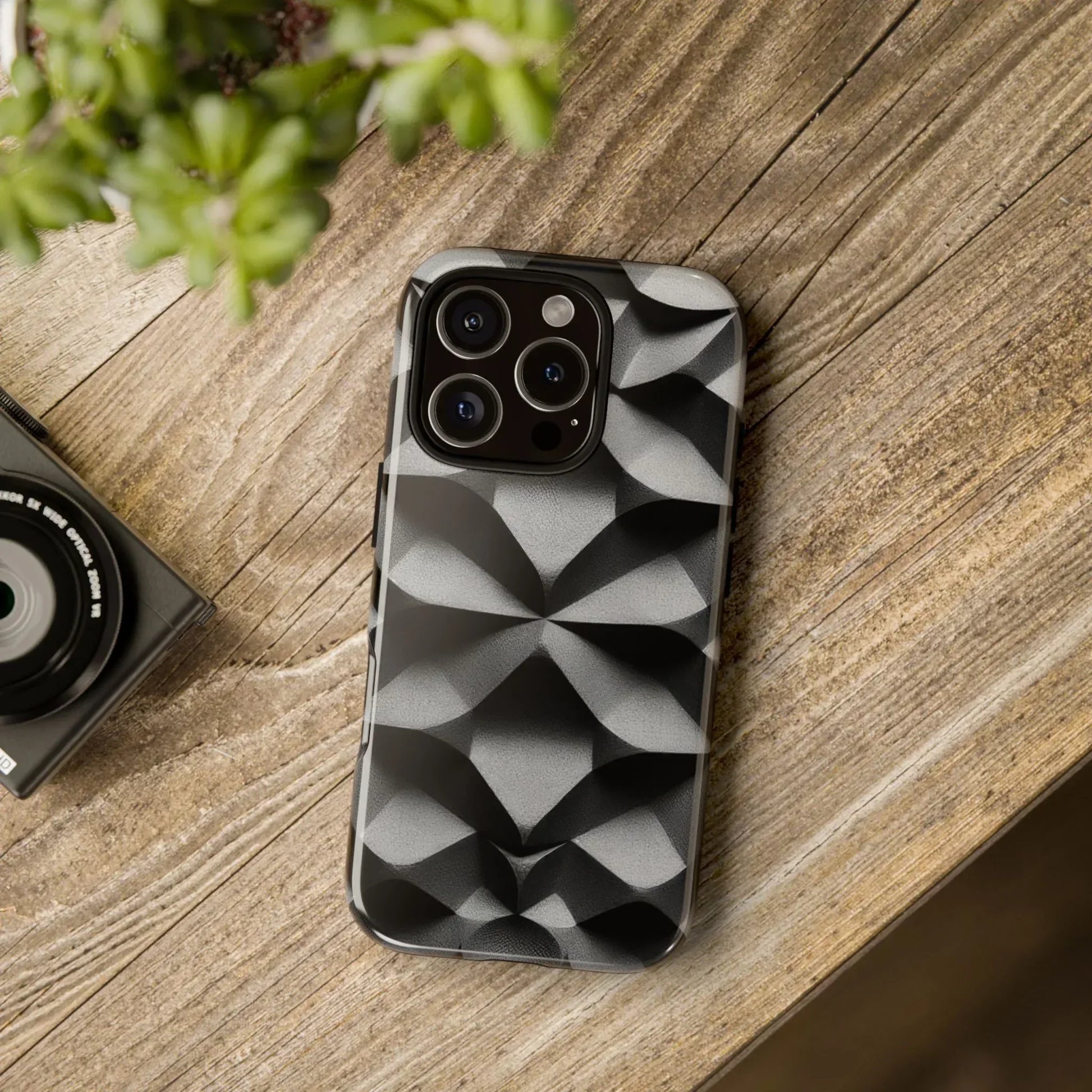 3D Geometric Phone Case for iPhone 8–17 - KARARMDESIGN
