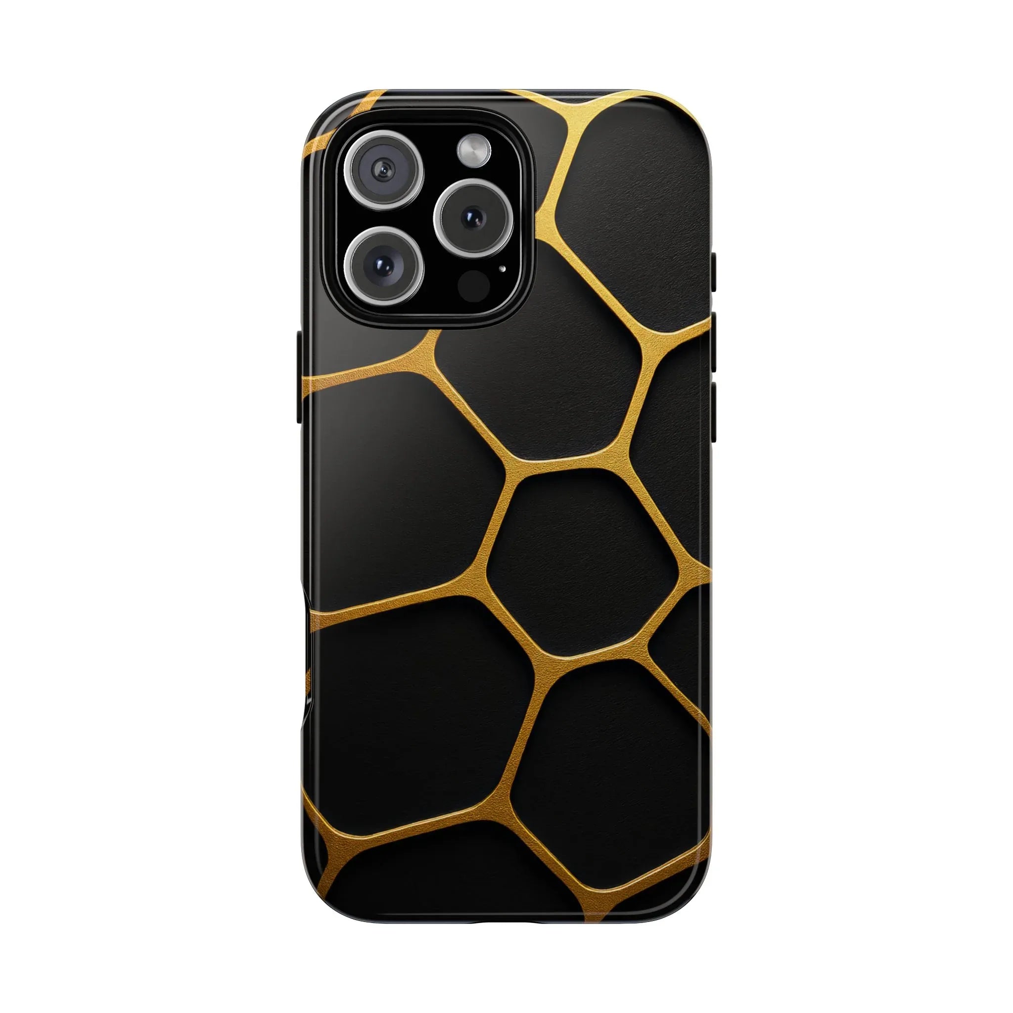 Golden Cellscape Phone Case for iPhone 8-17 and Galaxy S20-S25 - KARARMDESIGN