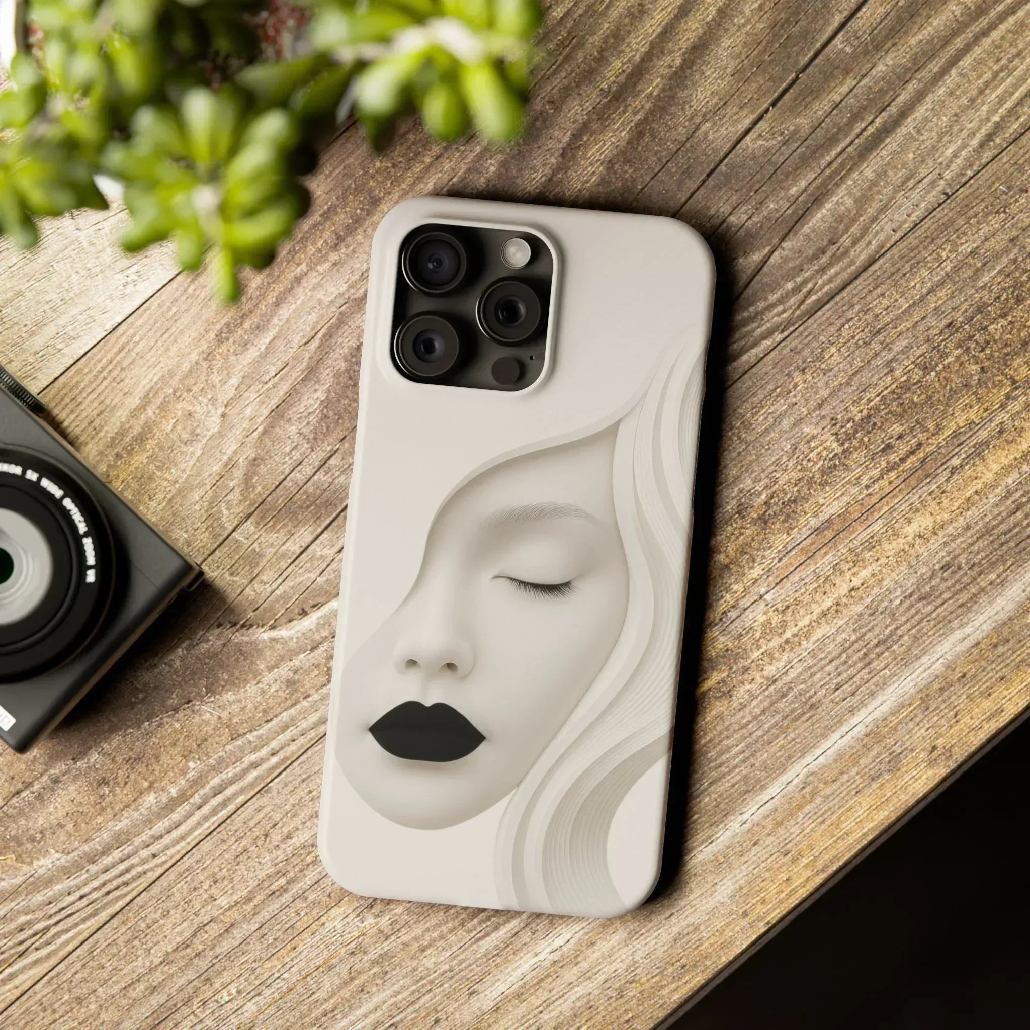 Minimalist Face Phone Case for iPhone 11-17 - KARARMDESIGN