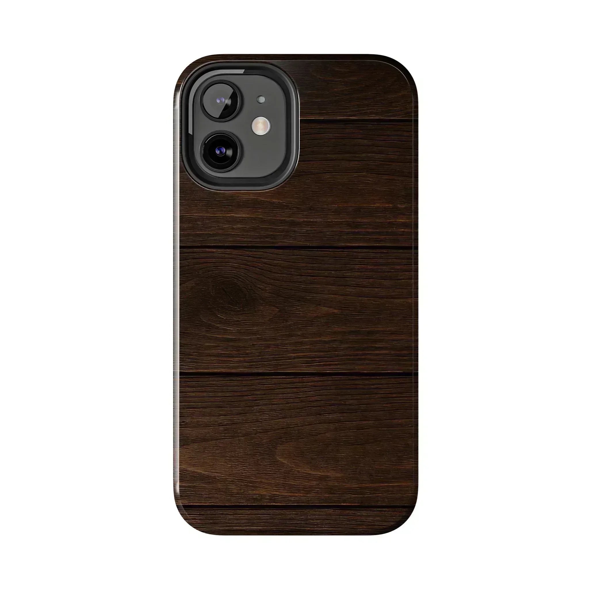 Dark Wood Grain Phone Case for iPhone and Galaxy - KARARMDESIGN