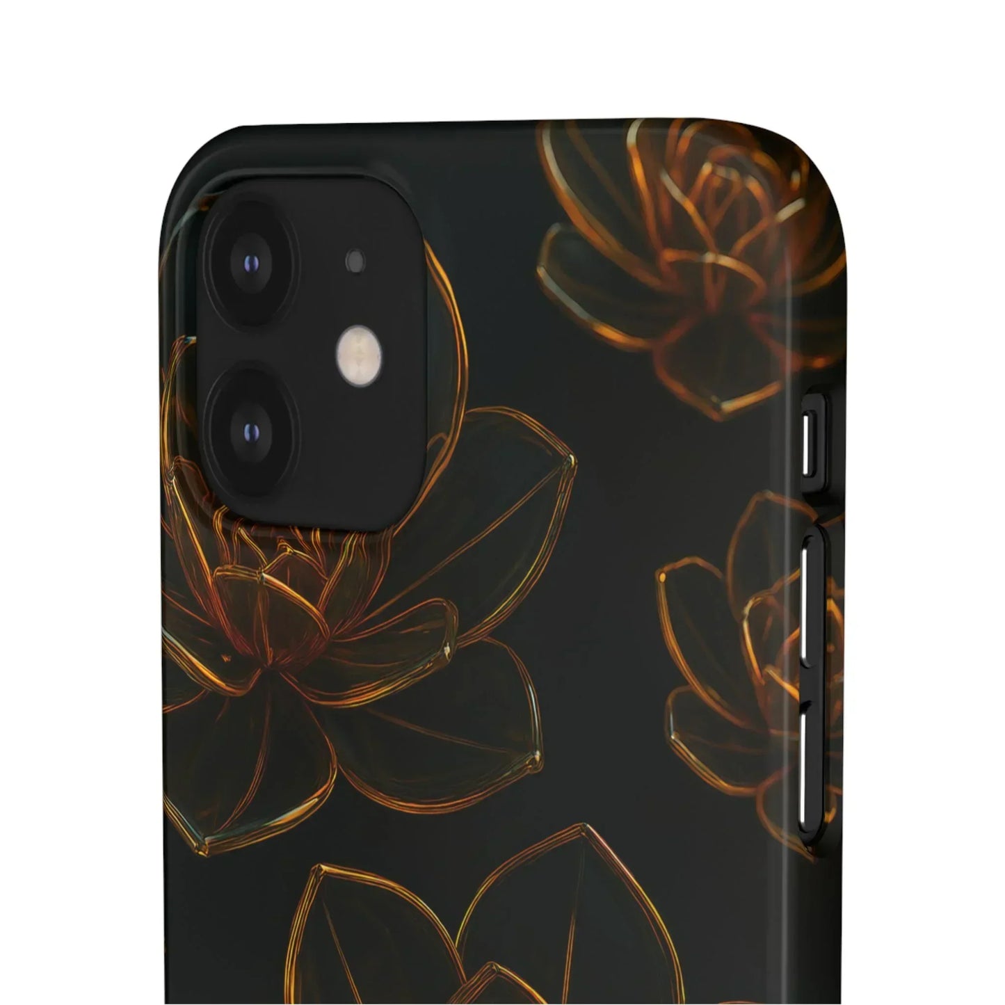 Glass Flower Phone Case for iPhone 7-16 and Galaxy S10-S24 Models