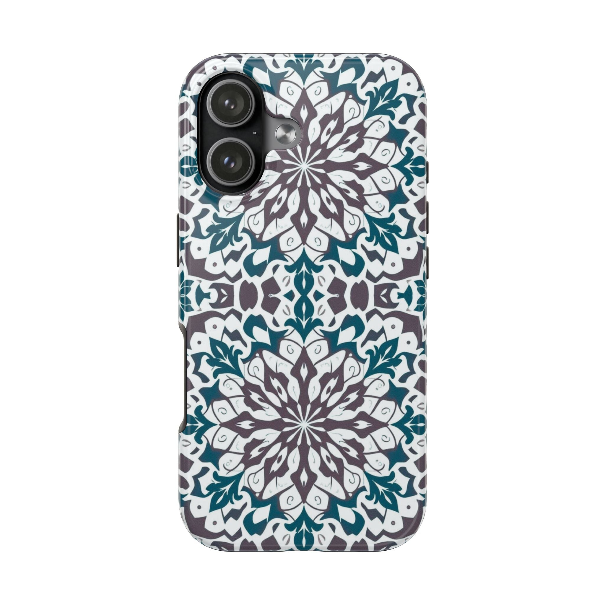Symmetrical Mandala Phone Case for iPhone 11-17 and Galaxy S21-S25