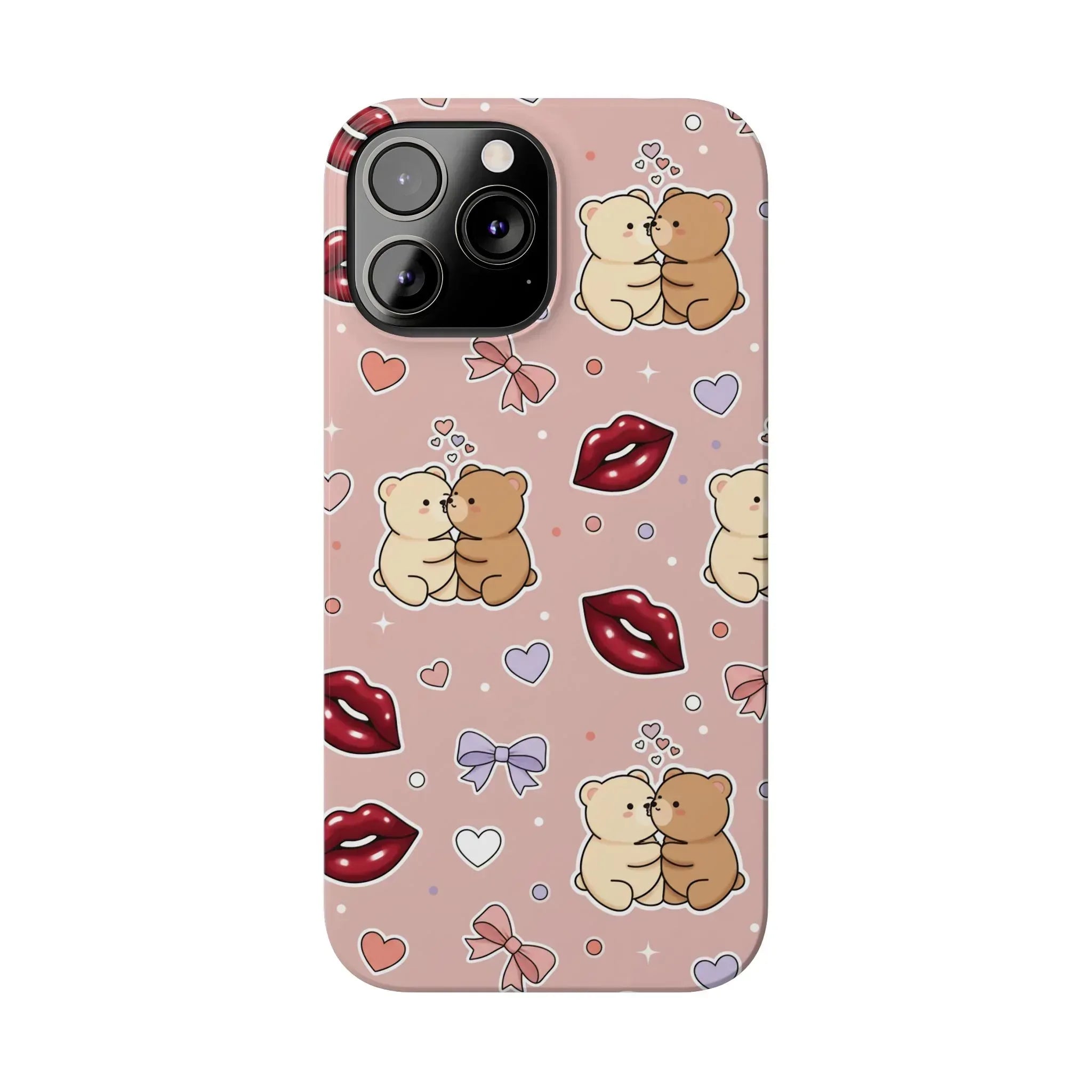 Bear Hug Bliss Phone Case for iPhone 11-17 - KARARMDESIGN