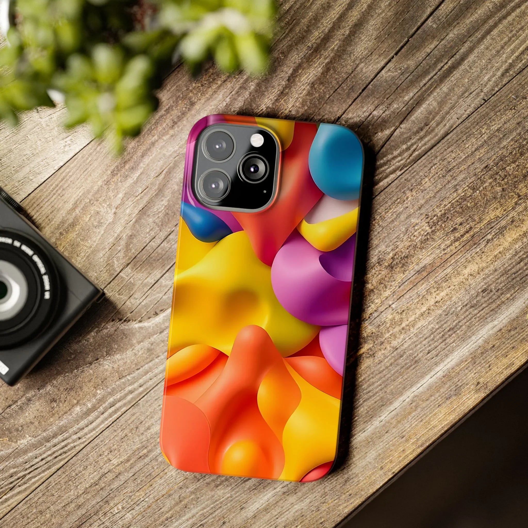 Vibrant Abstract Color Phone Case for iPhone 11-16 - KARARMDESIGN