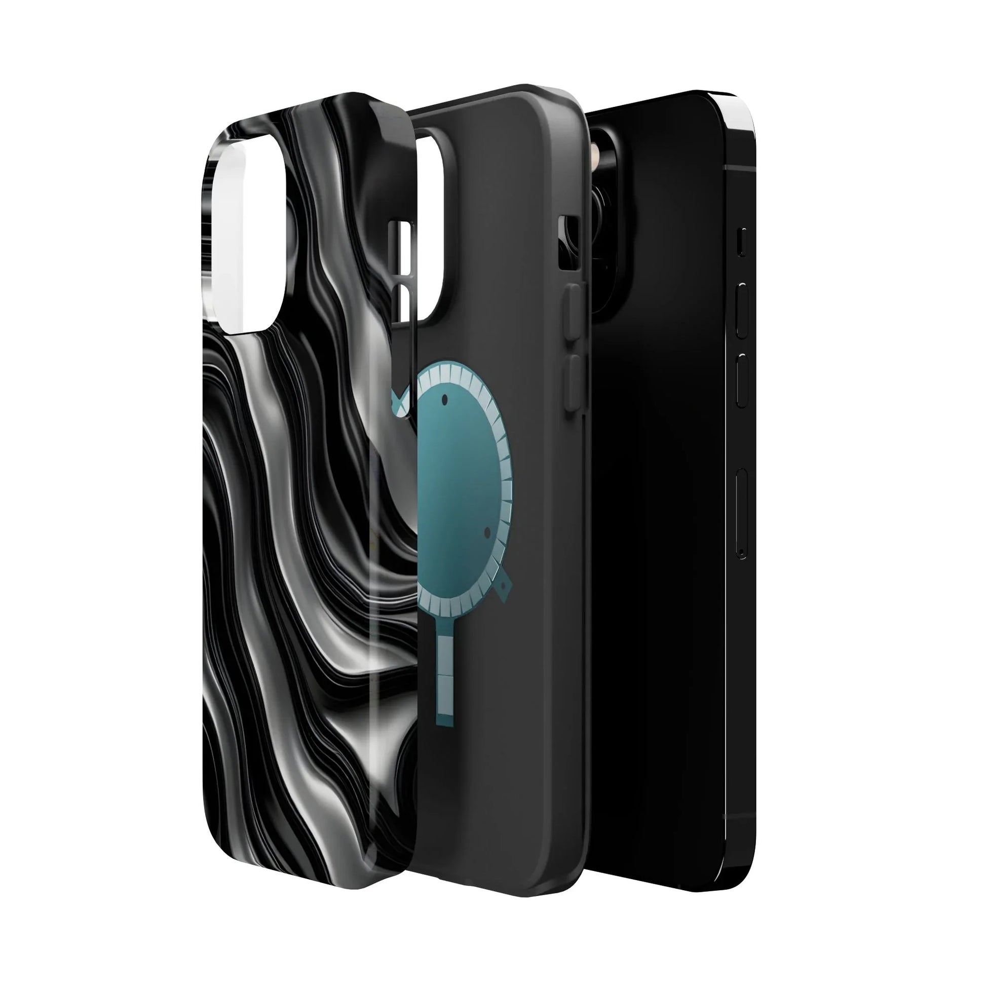 Wavy Illusion Marble Phone Case for iPhone 13-17 - KARARMDESIGN