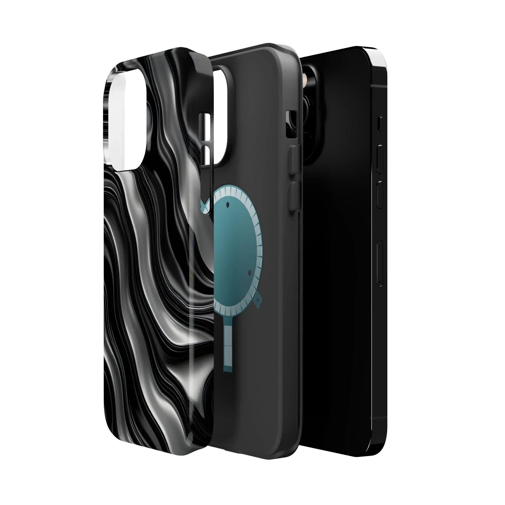 Wavy Illusion Marble Phone Case for iPhone 13-17 - KARARMDESIGN
