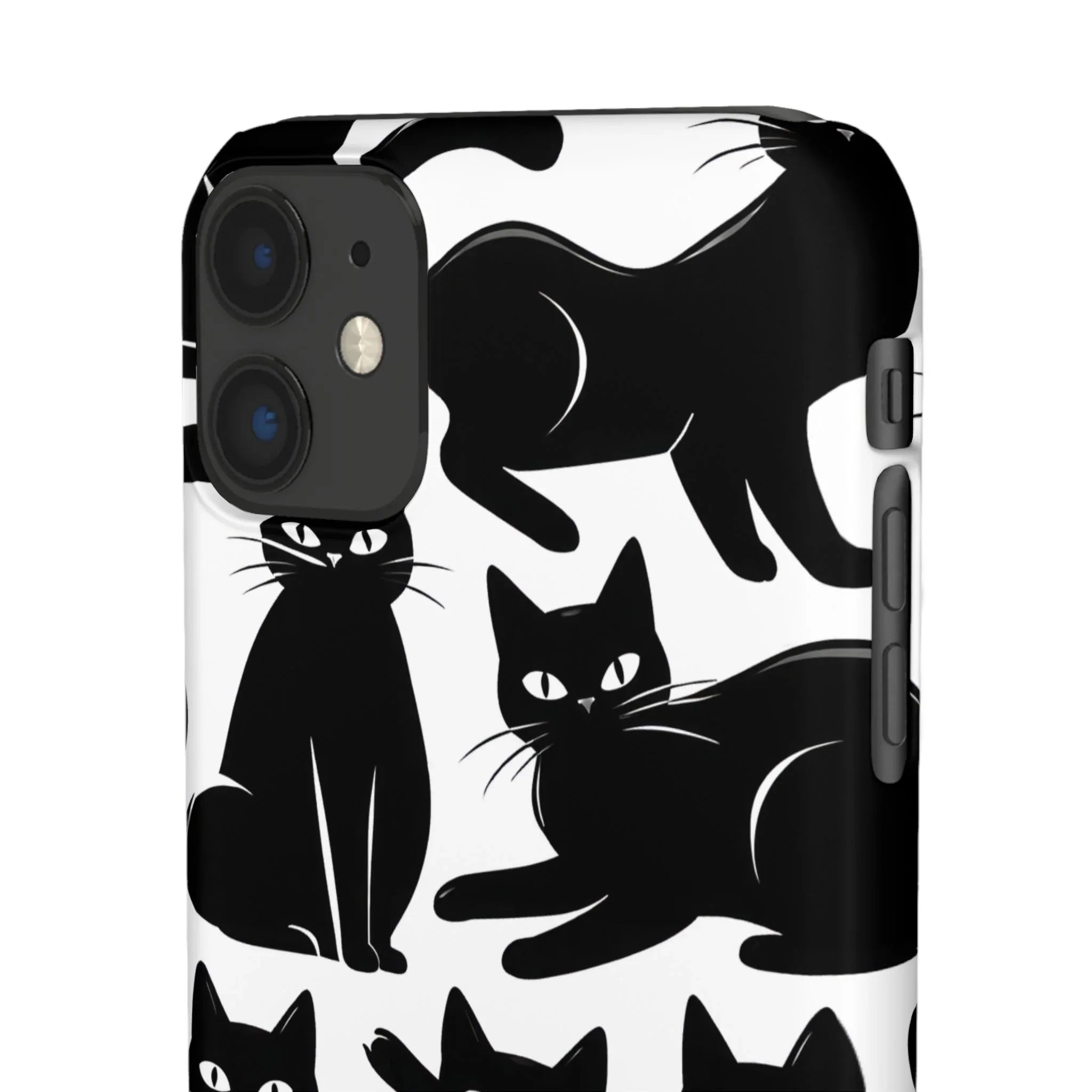 Black Cats Phone Case for iPhone 11-17 and Galaxy S20-S25 - KARARMDESIGN
