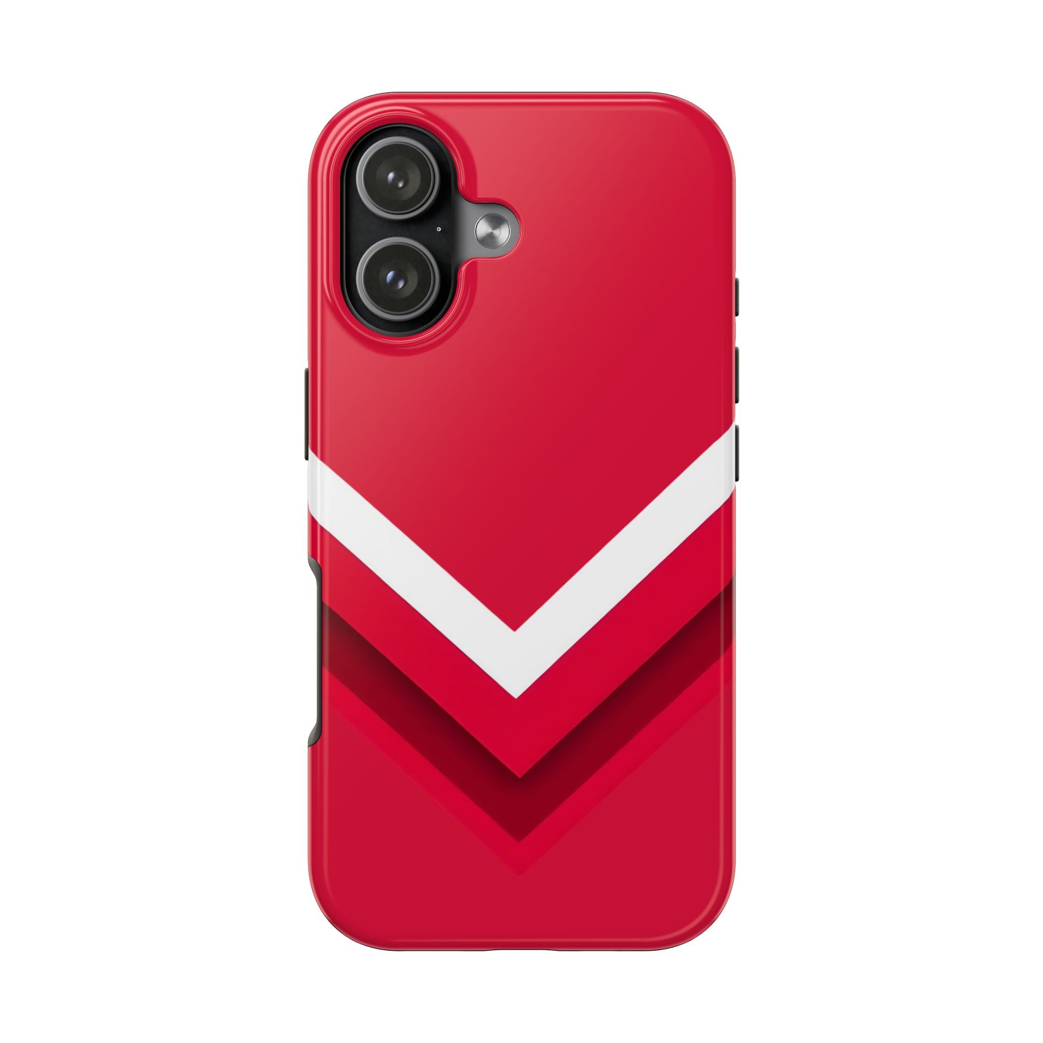 Red Chevron Armor Phone Case for iPhone 11–16 & Galaxy S21–S24