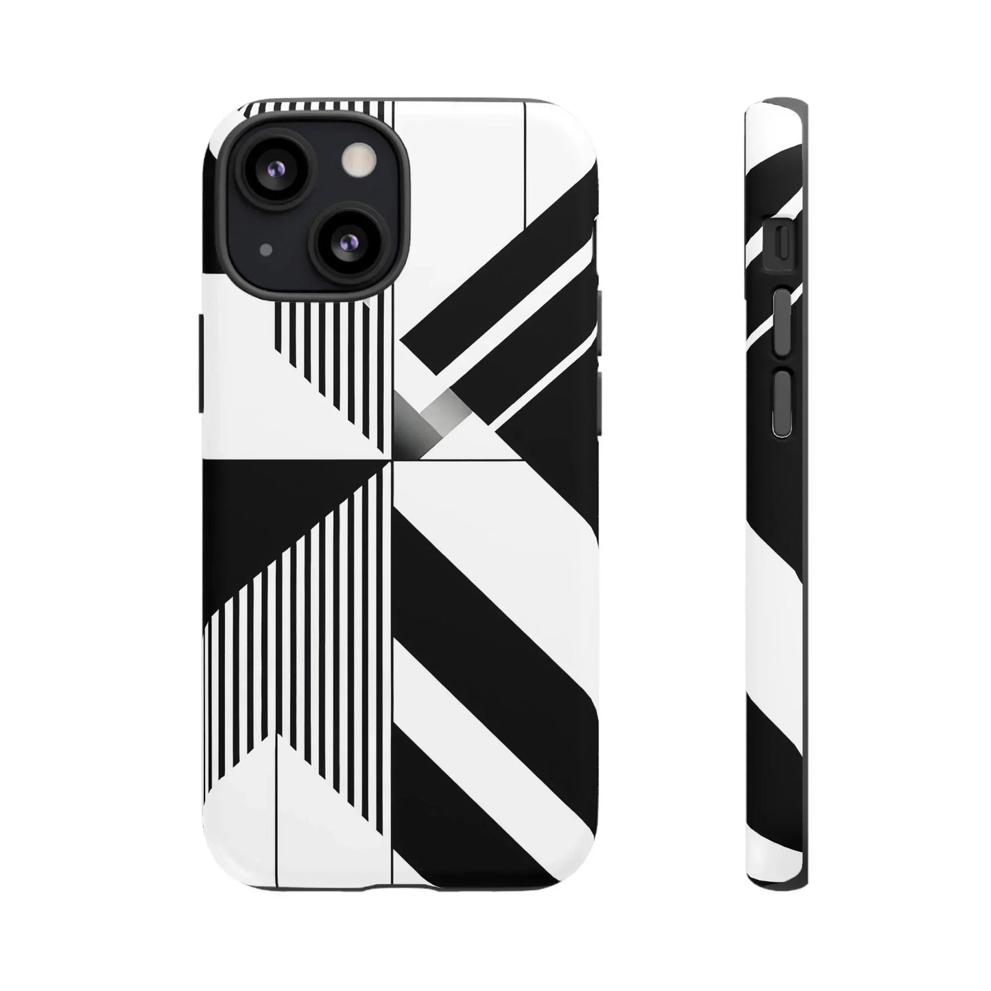Monochrome Tough Phone Case for iPhone 11-16 and Samsung Galaxy S10–S25 Models - KarArmDesign