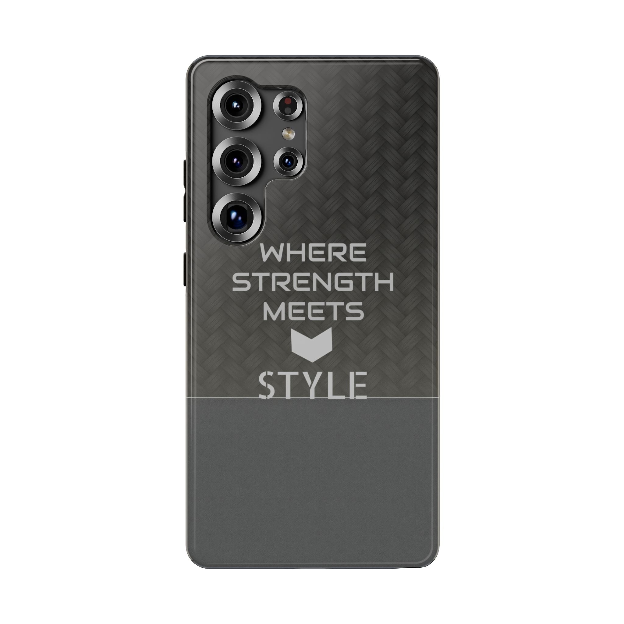 Gray Carbon Phone Case for iPhone 12-16 and Galaxy S21-S22