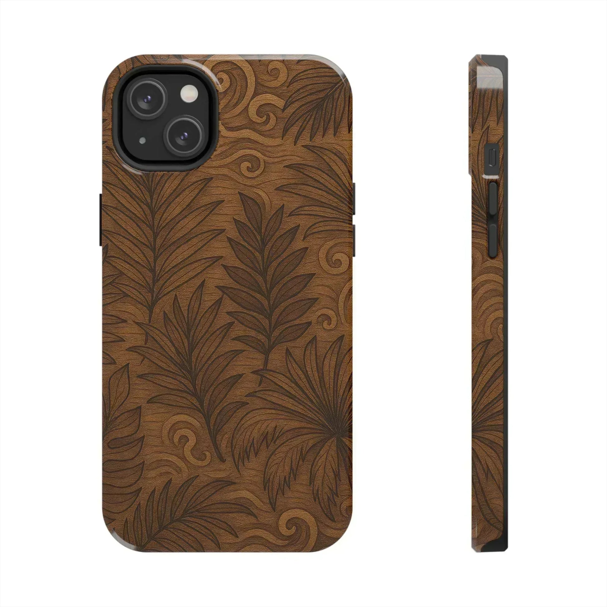 Wood Leaf Armor Phone Case for iPhone and Galaxy - KARARMDESIGN