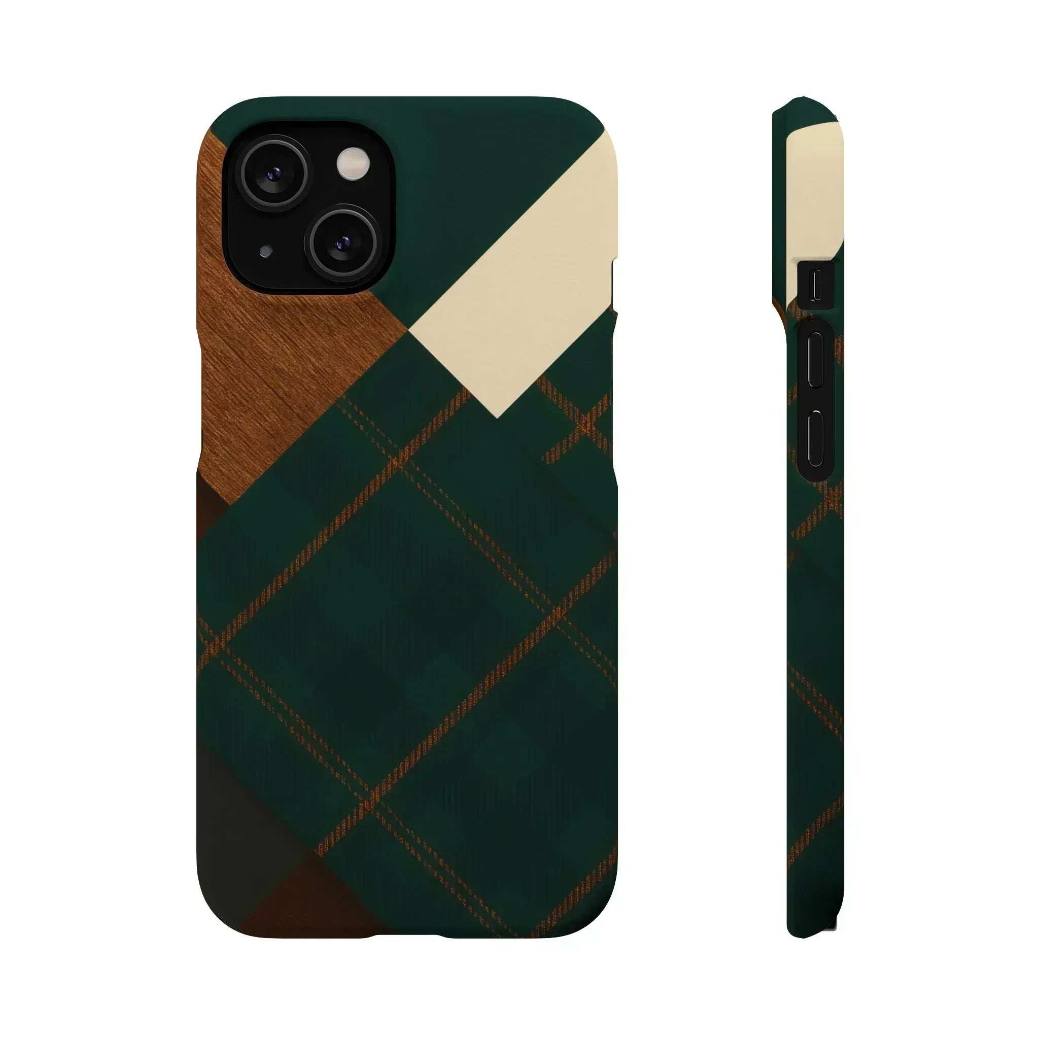 Rustic Green Phone Case for iPhone 8-16 and Galaxy S20-S24 - KARARMDESIGN
