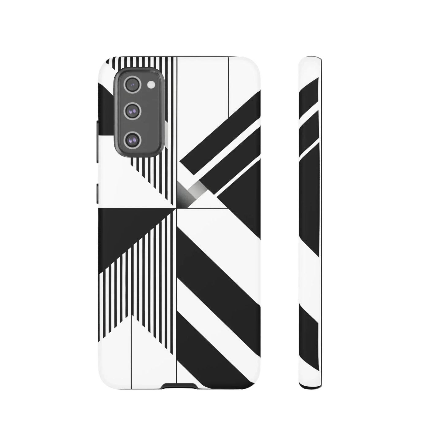 Monochrome Tough Phone Case for iPhone 11-16 and Samsung Galaxy S10–S25 Models - KarArmDesign