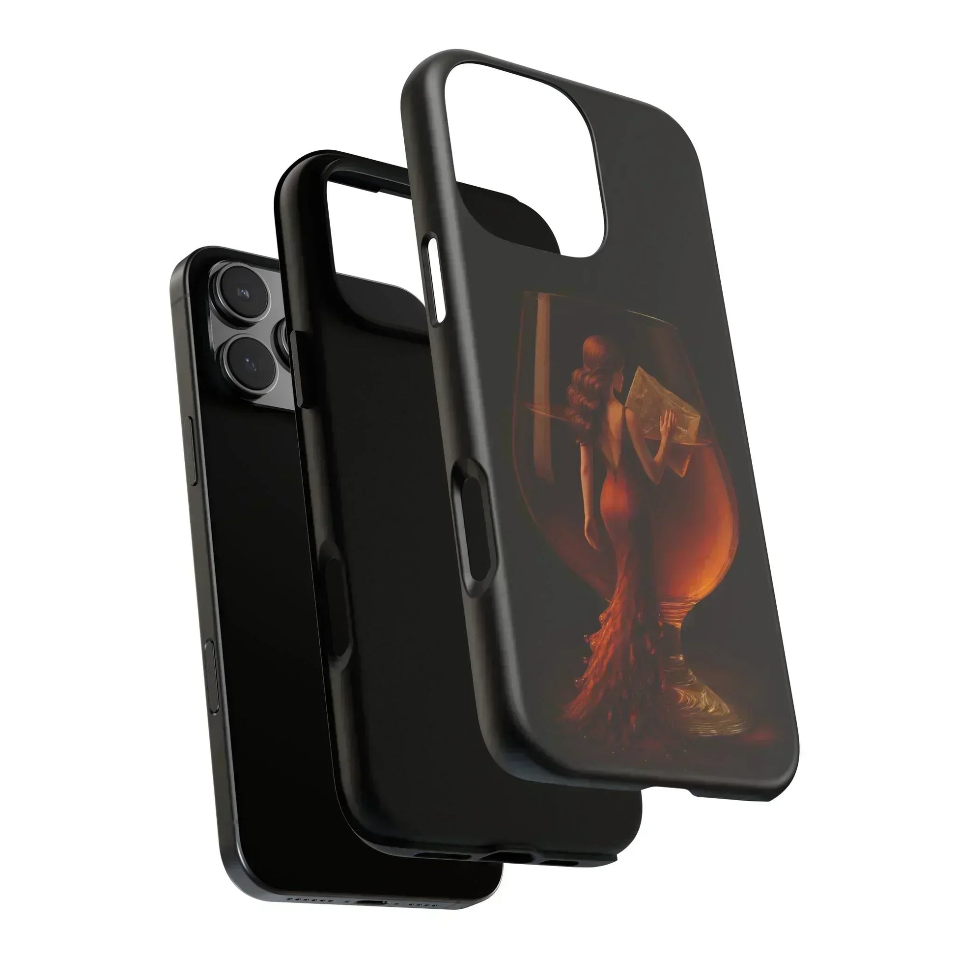Elegant Midnight Lady Phone Case for iPhone 8-16 and Google Pixel up to 9 Models - KarArmDesign