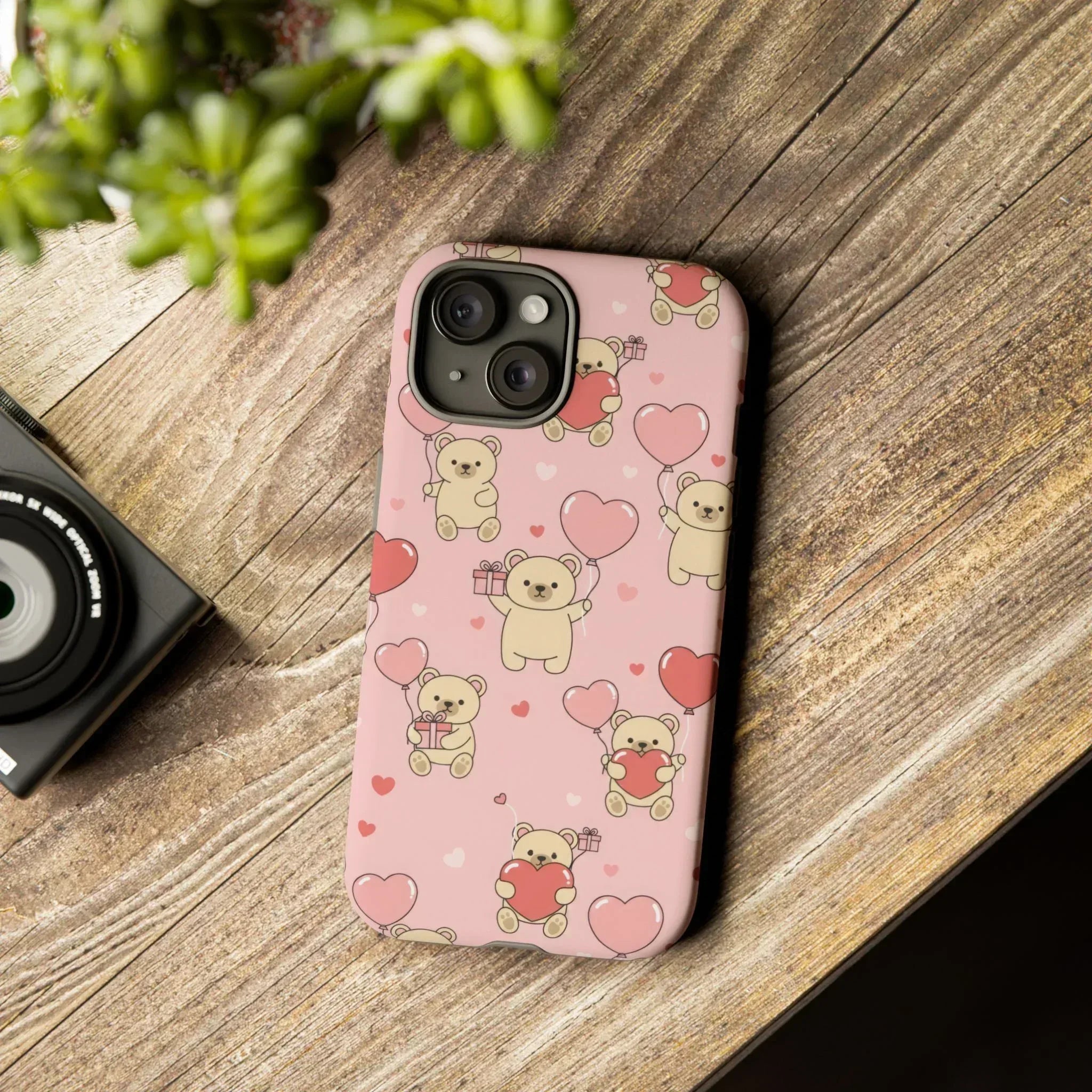 Teddy's Valentine Parade Phone Case for iPhone 11-17 and Galaxy S21-S25 - KARARMDESIGN