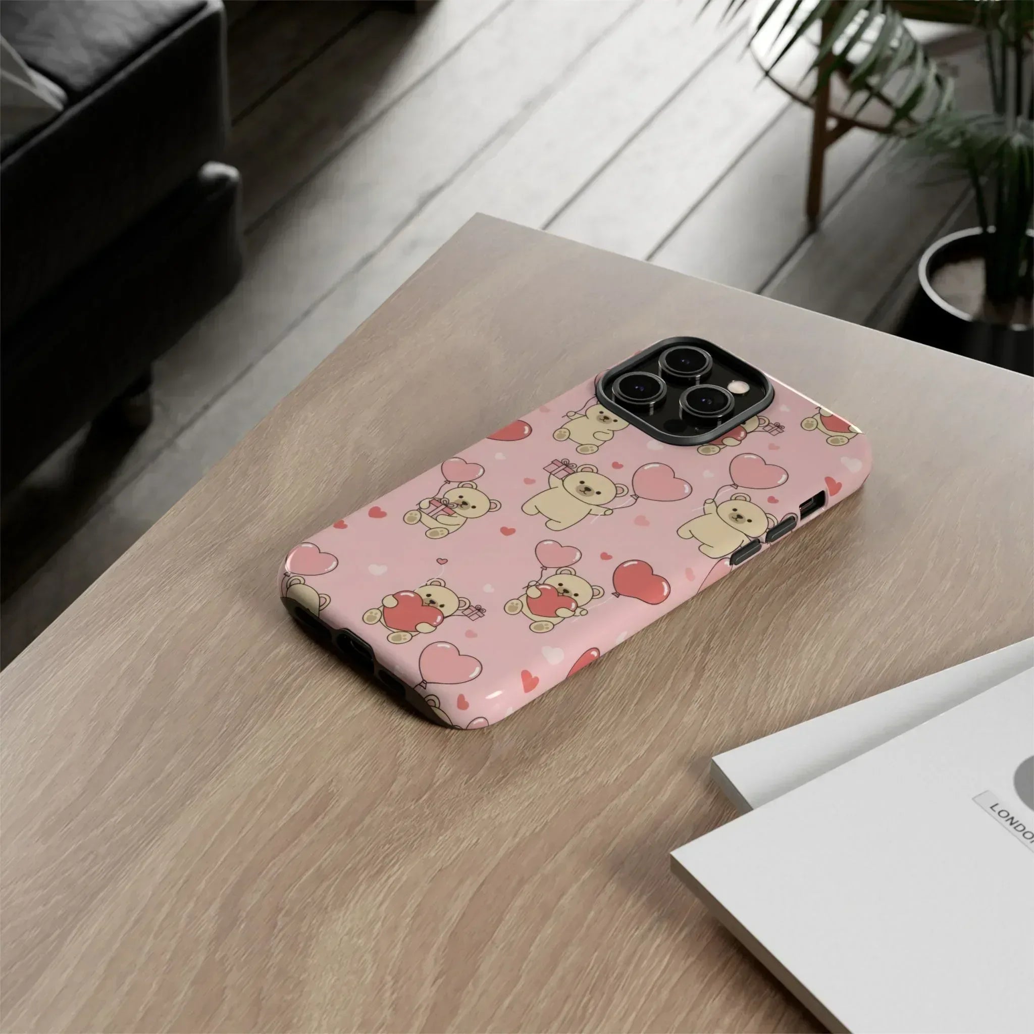 Teddy's Valentine Parade Phone Case for iPhone 11-17 and Galaxy S21-S25 - KARARMDESIGN