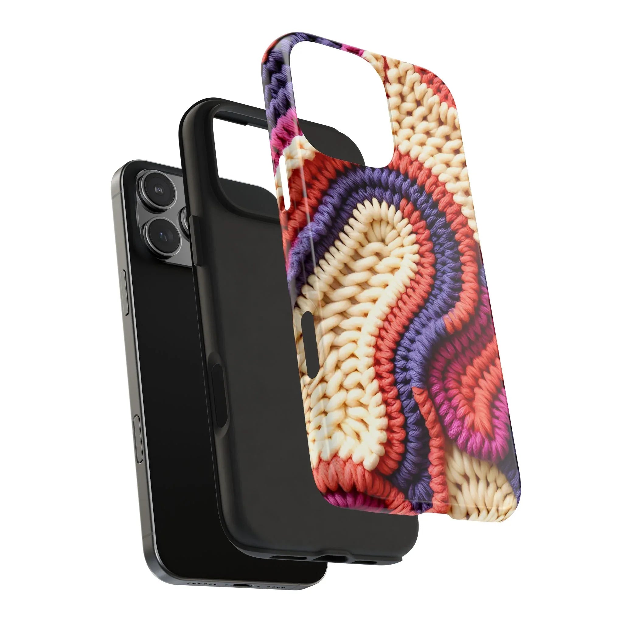 Handwoven Textile Art Phone Case for iPhone 11-17 and Galaxy S21-S25 - KARARMDESIGN