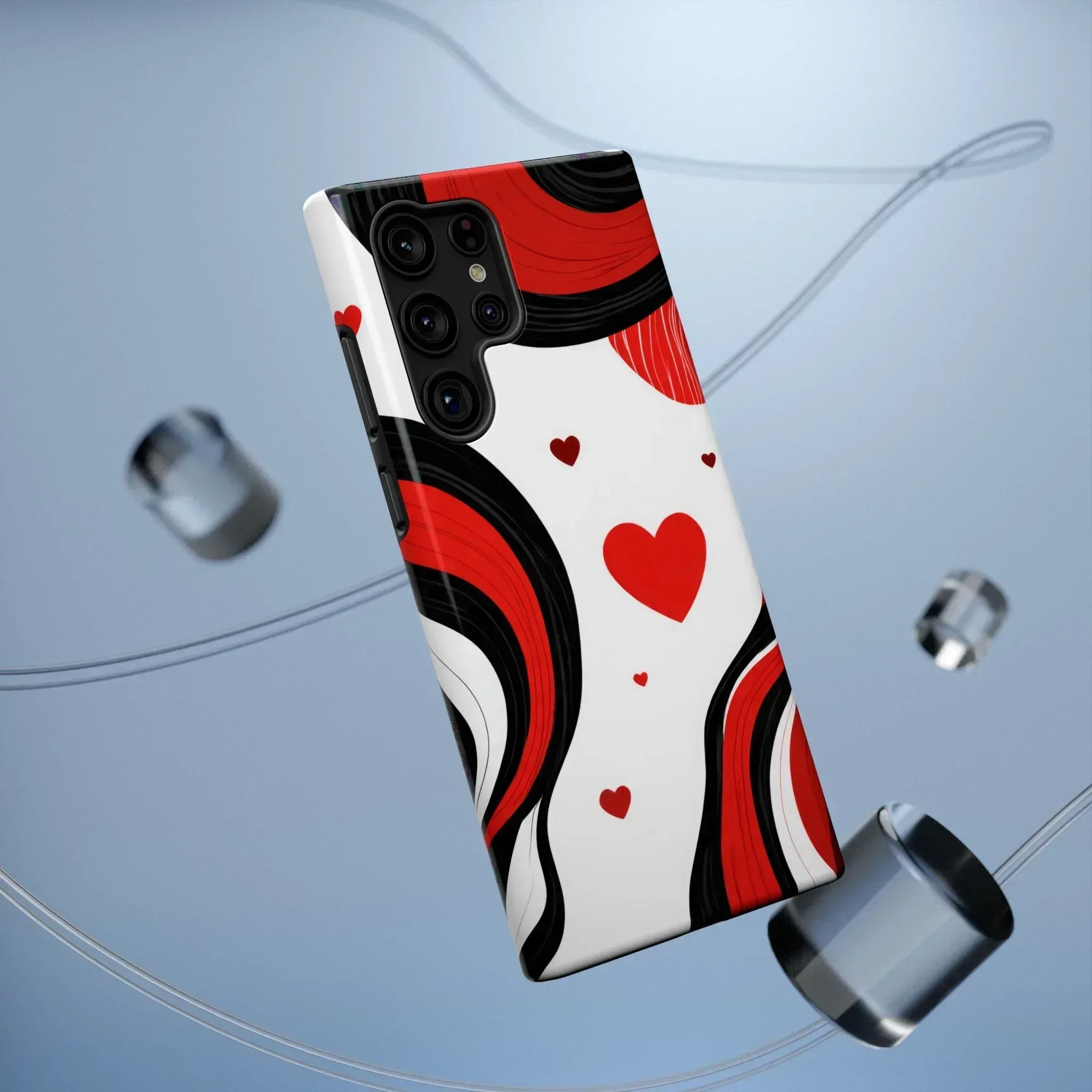 Red Romance Phone Case for iPhone 11-17 and Galaxy S21-S22 - KARARMDESIGN