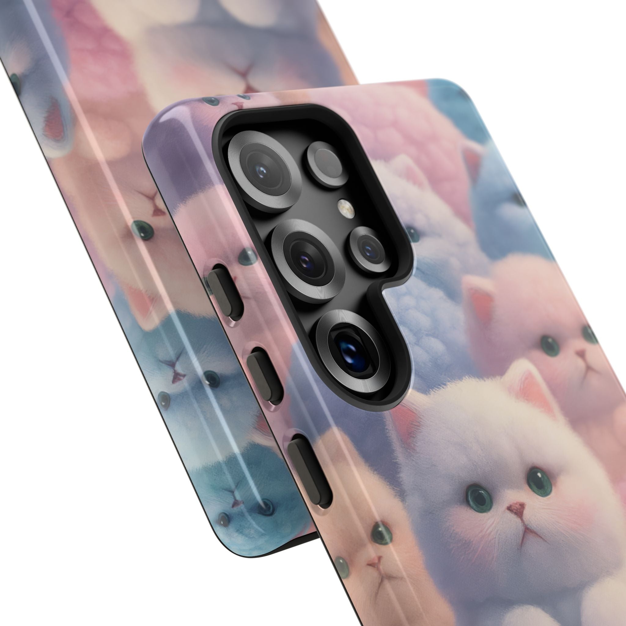 Pastel Kitten Phone Case for iPhone 8-17 and Samsung Galaxy S10-S25 Models - KARARMDESIGN