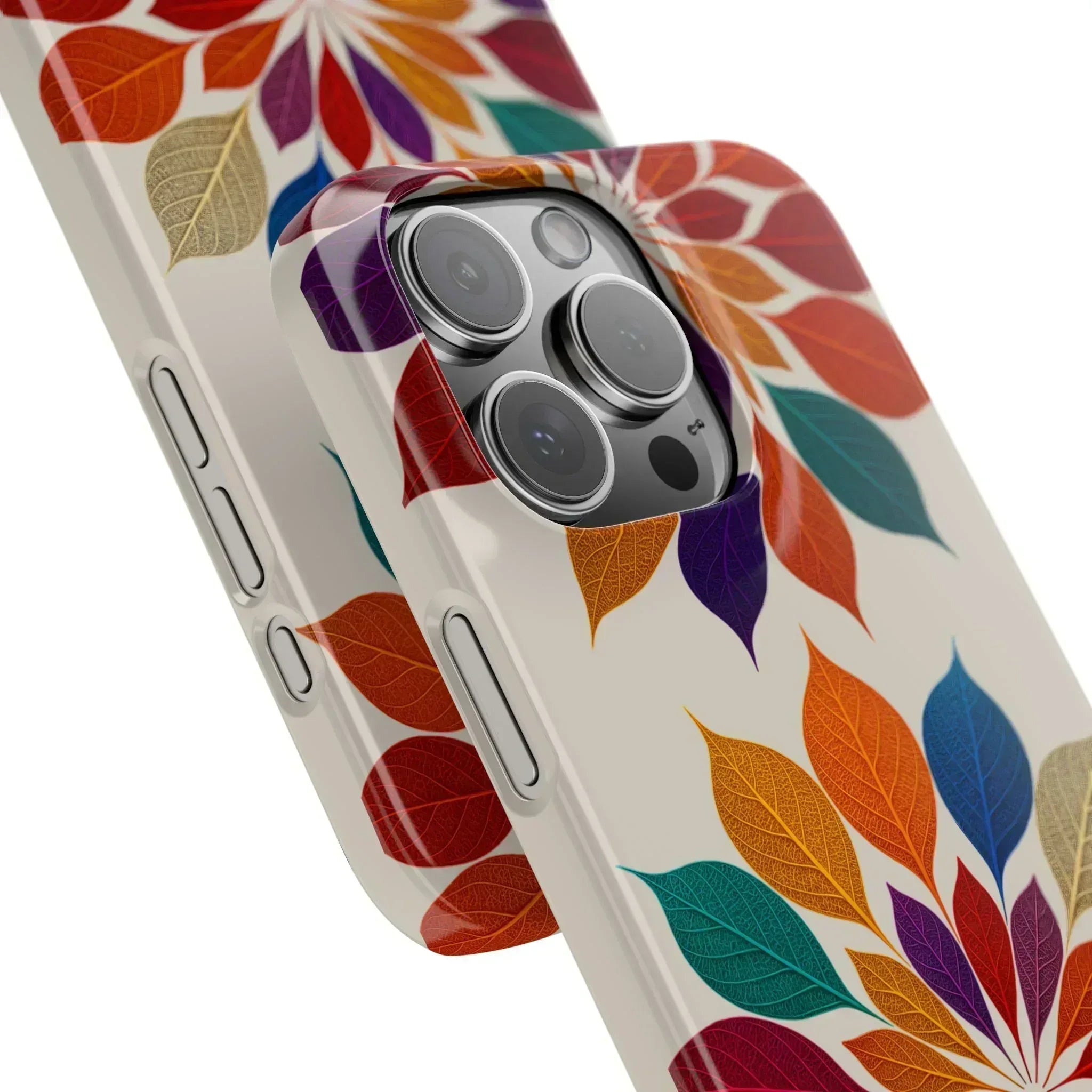 Leaf Mandala Phone Case for iPhone 11-16 - KARARMDESIGN