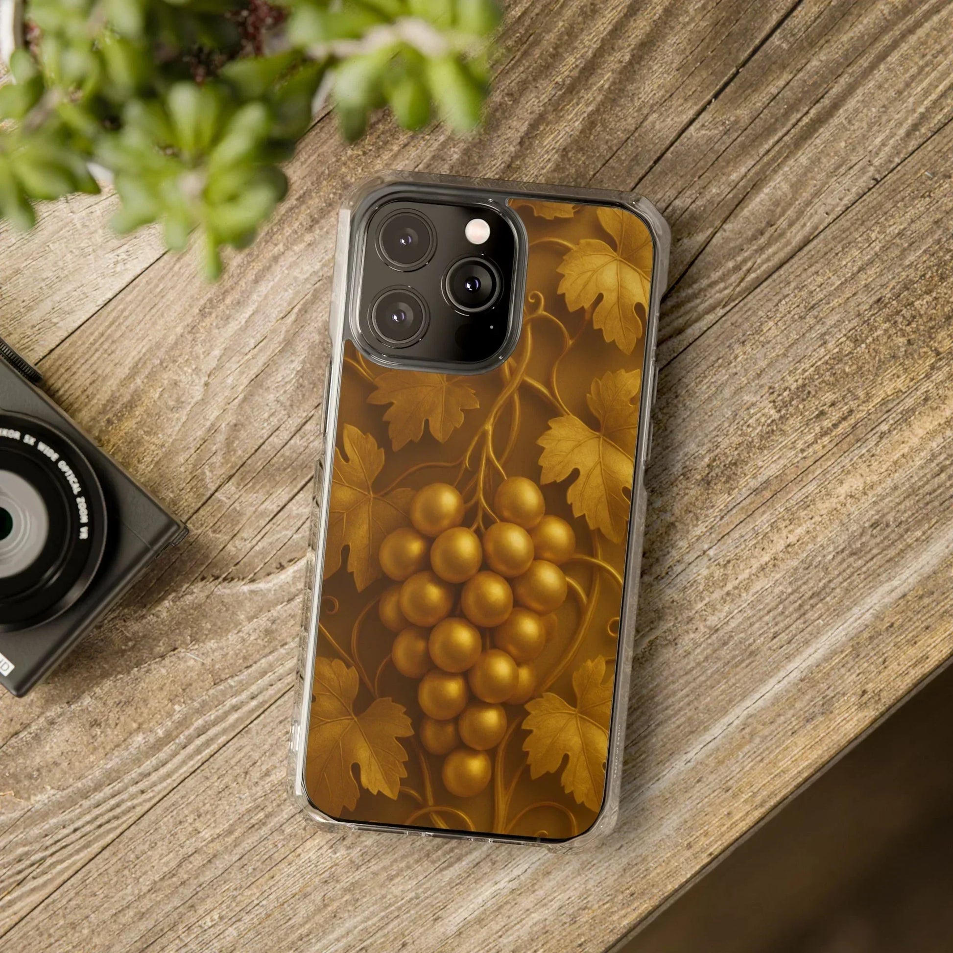 Golden Grapes Phone Case for iPhone 14–16 Models - KarArmDesign