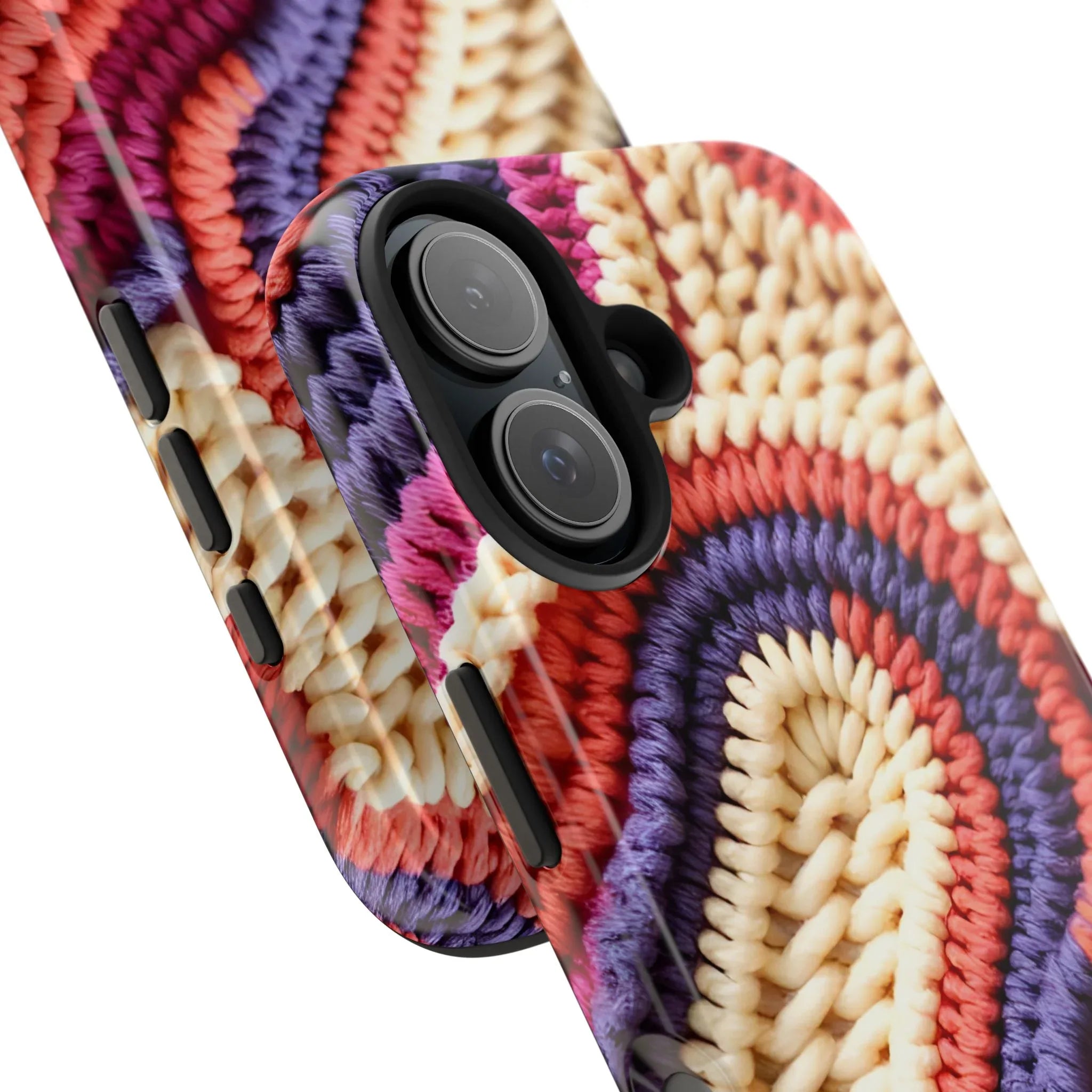 Handwoven Textile Art Phone Case for iPhone 11-17 and Galaxy S21-S25 - KARARMDESIGN