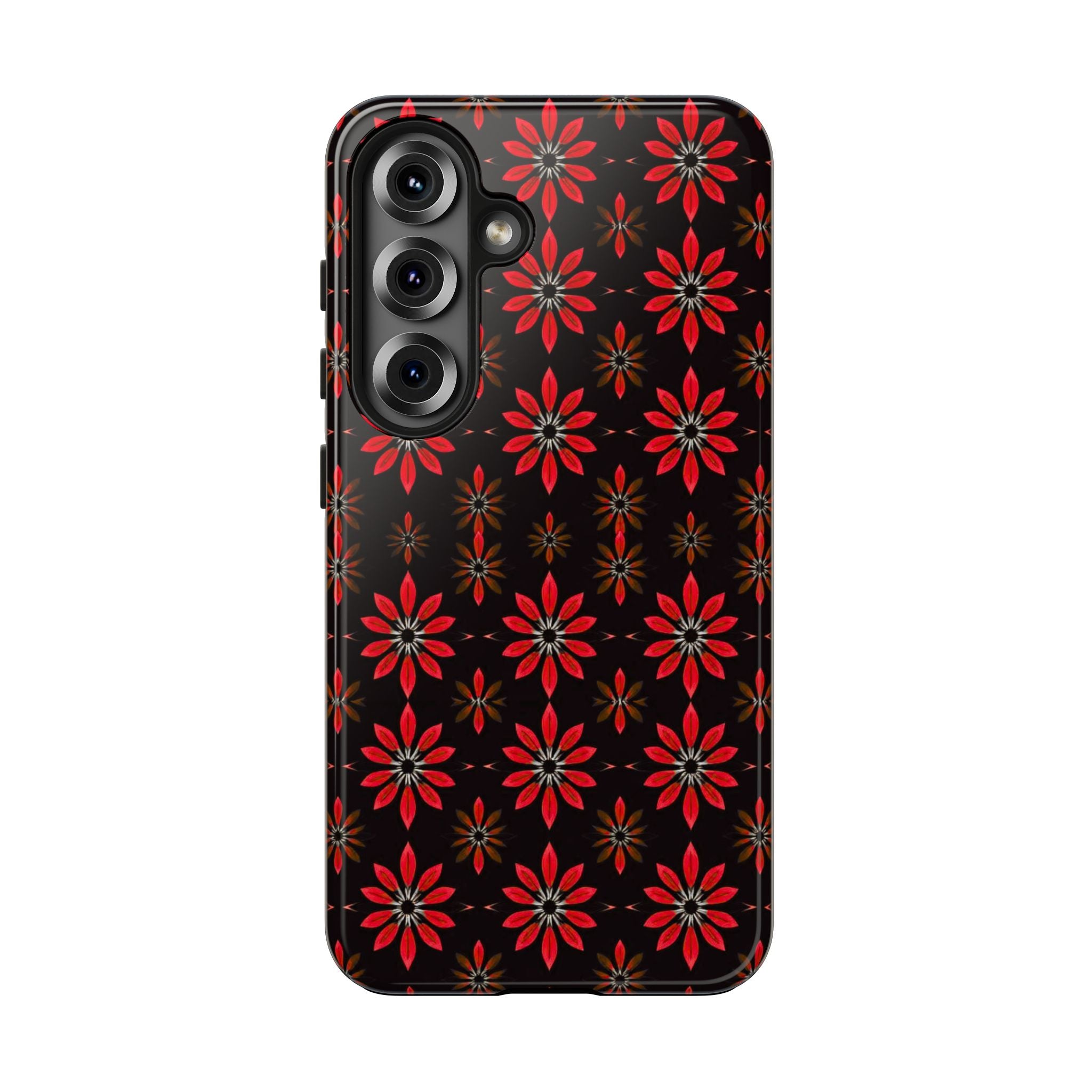 Symmetric Floral Phone Case for iPhone 11-17 and Galaxy S21-S25