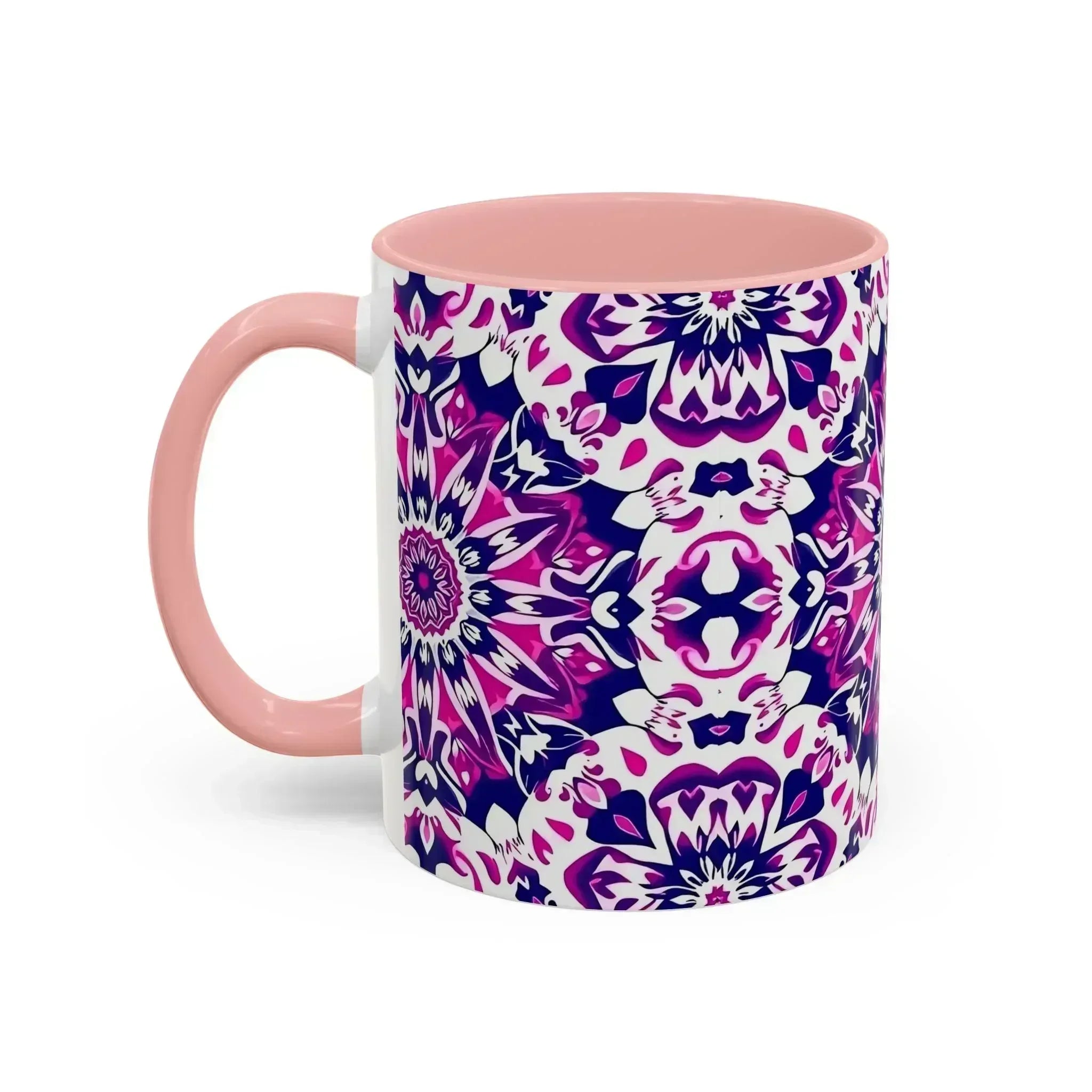 Vibrant Mandala Burst Ceramic Coffee Mug -11 & 15oz - KARARMDESIGN