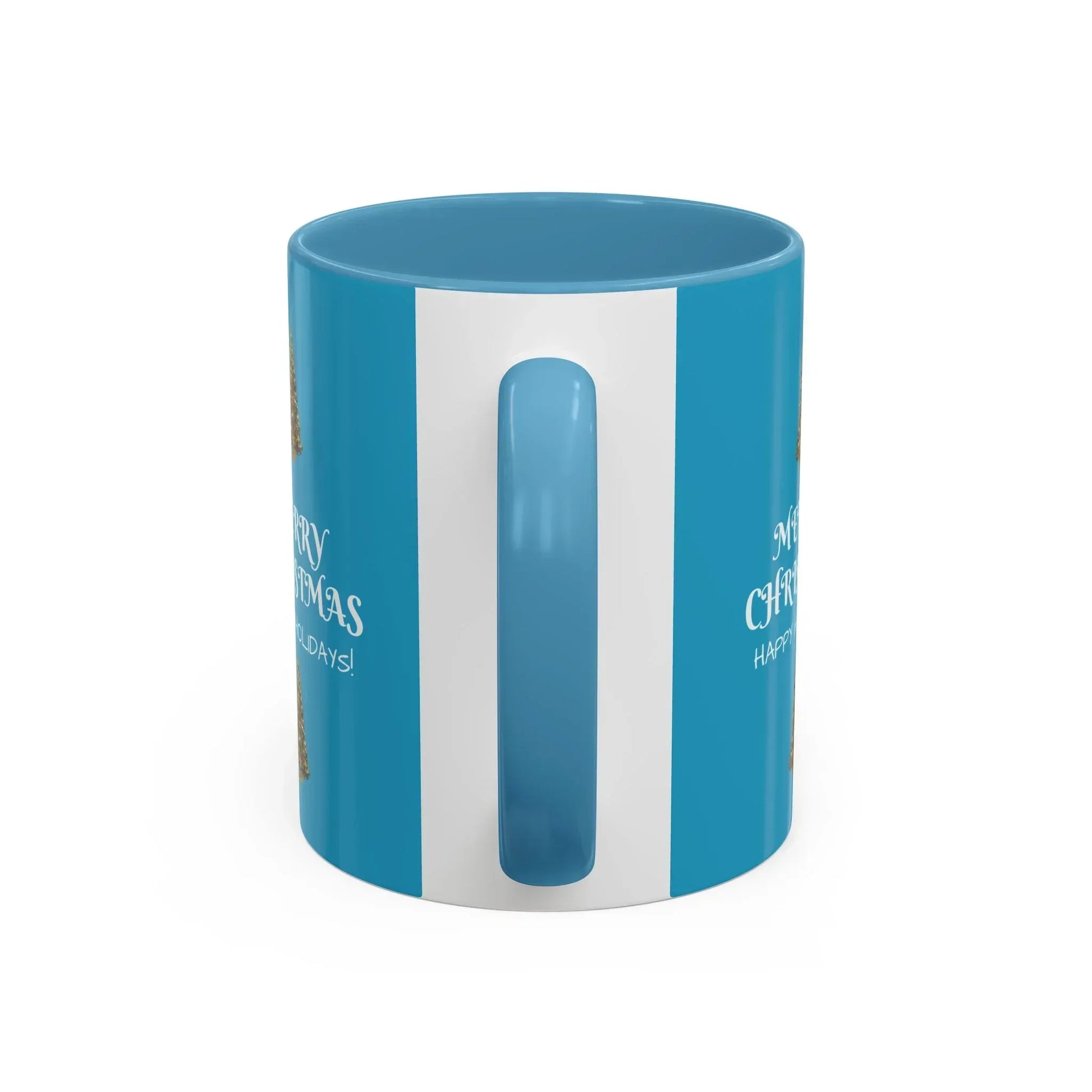 Merry Christmas and Happy Holidays Mug - Accent Coffee Mug (11, 15oz) - KARARMDESIGN