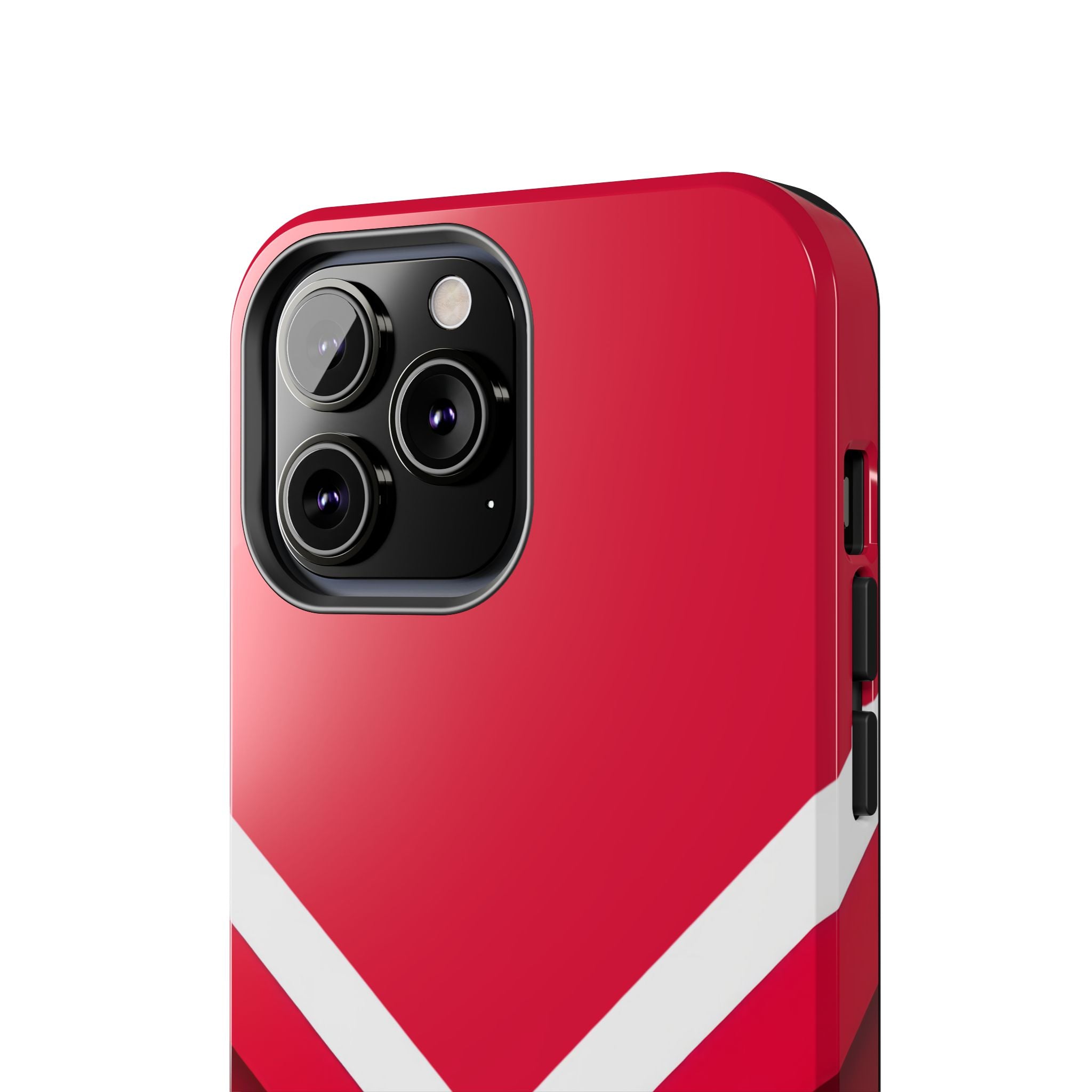 Red Chevron Armor Phone Case for iPhone 11–16 & Galaxy S21–S24