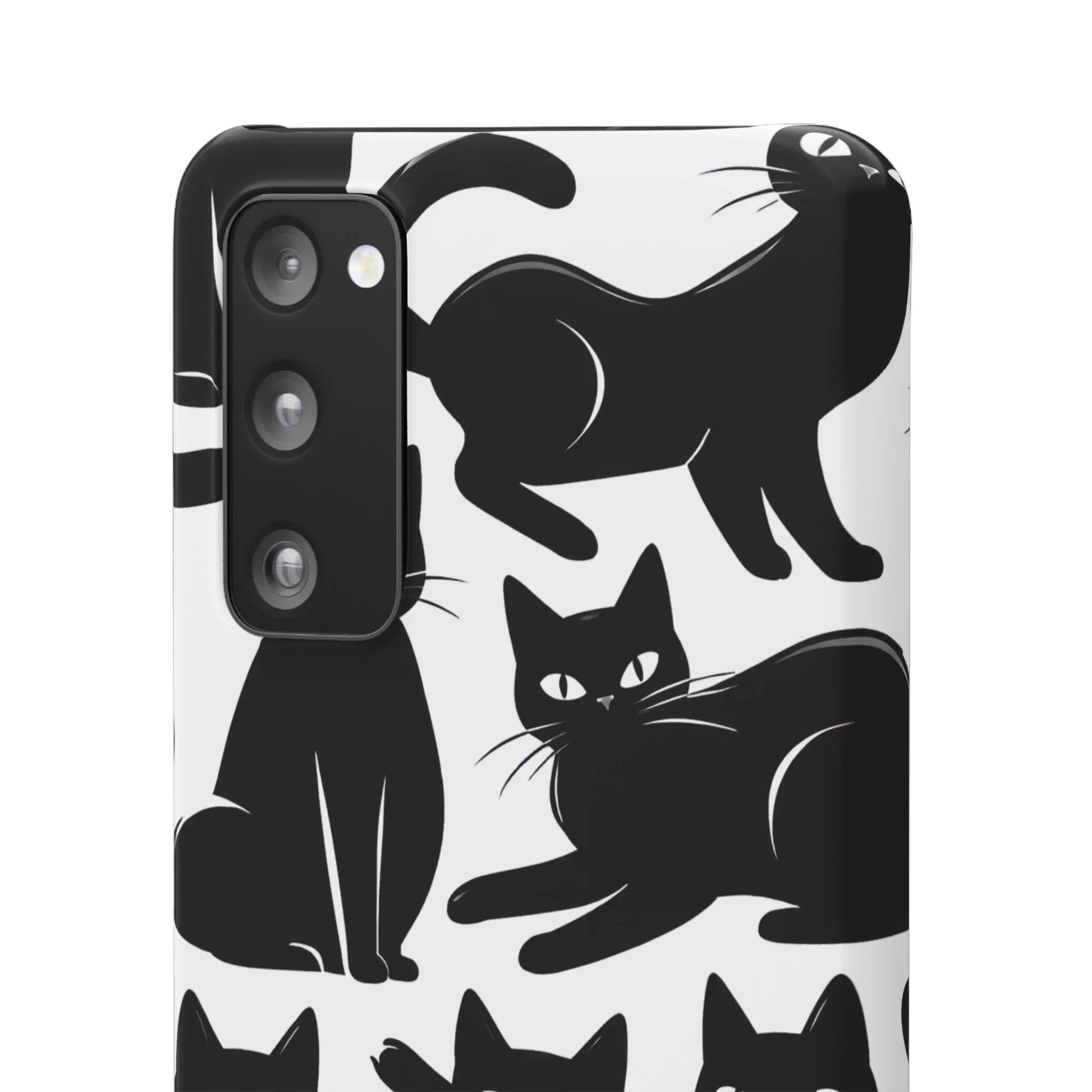 Black Cats Phone Case for iPhone 11-17 and Galaxy S20-S25 - KARARMDESIGN