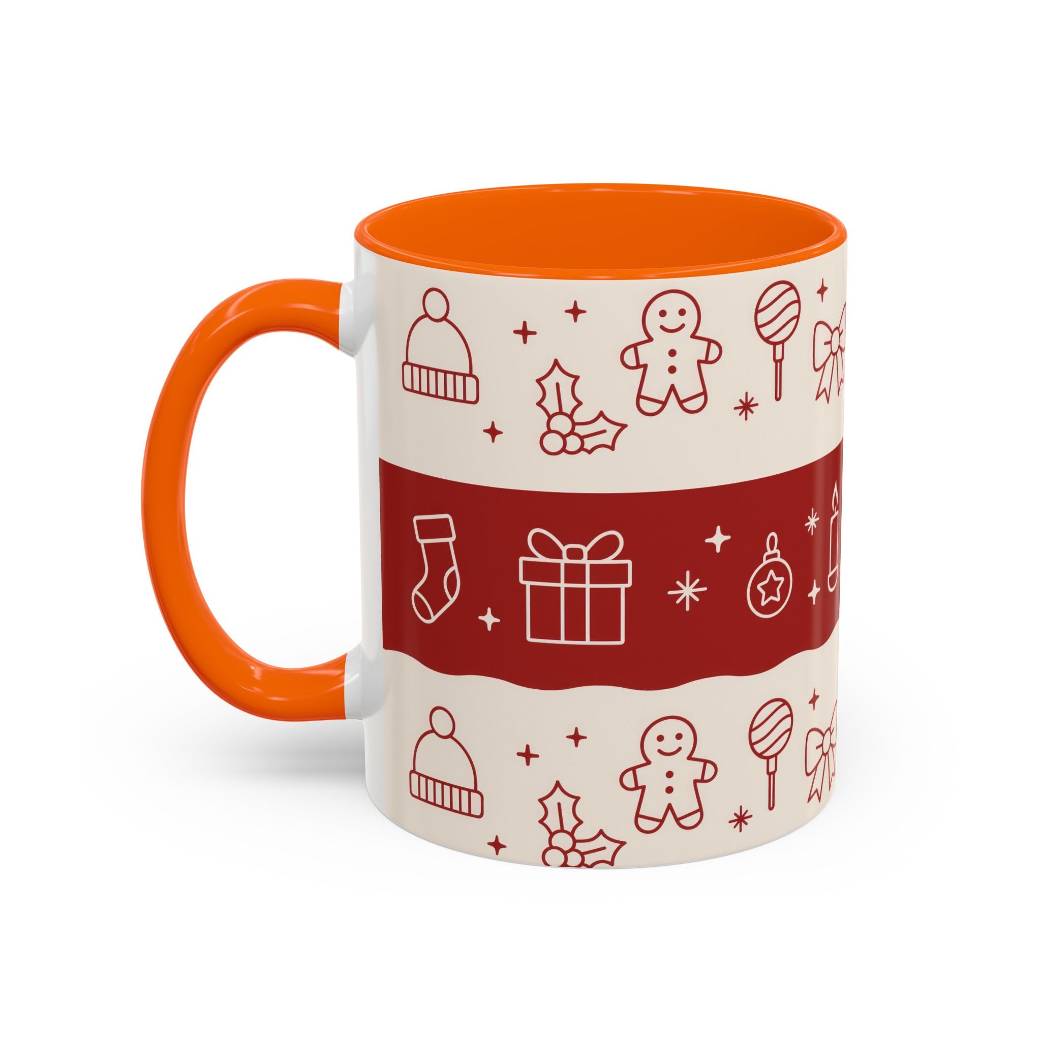 Holiday Cheer Icons Mug - Accent Coffee Mug (11, 15oz)