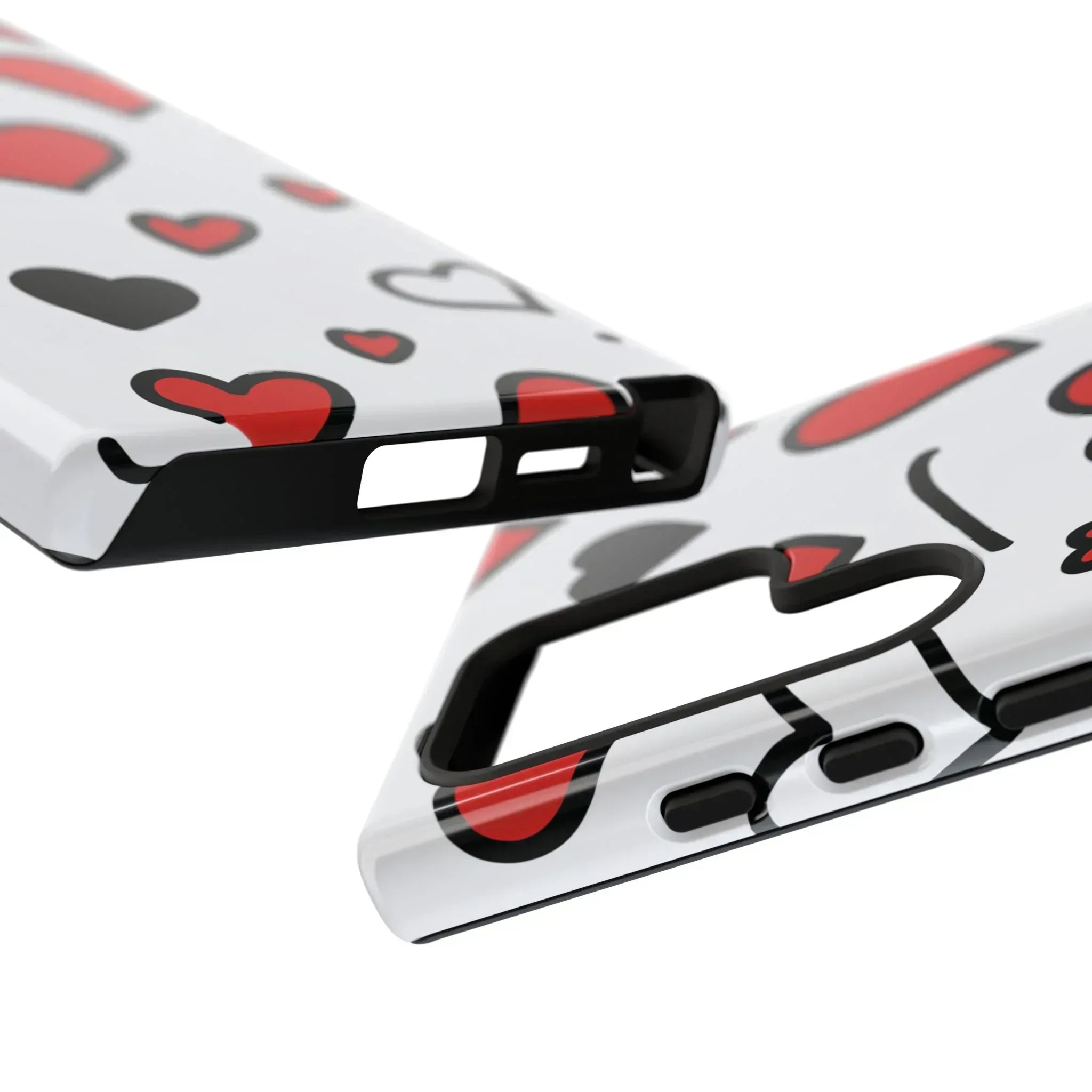 Scattered Hearts Phone Case for iPhone 11-17 and Galaxy S10-S25 - KARARMDESIGN